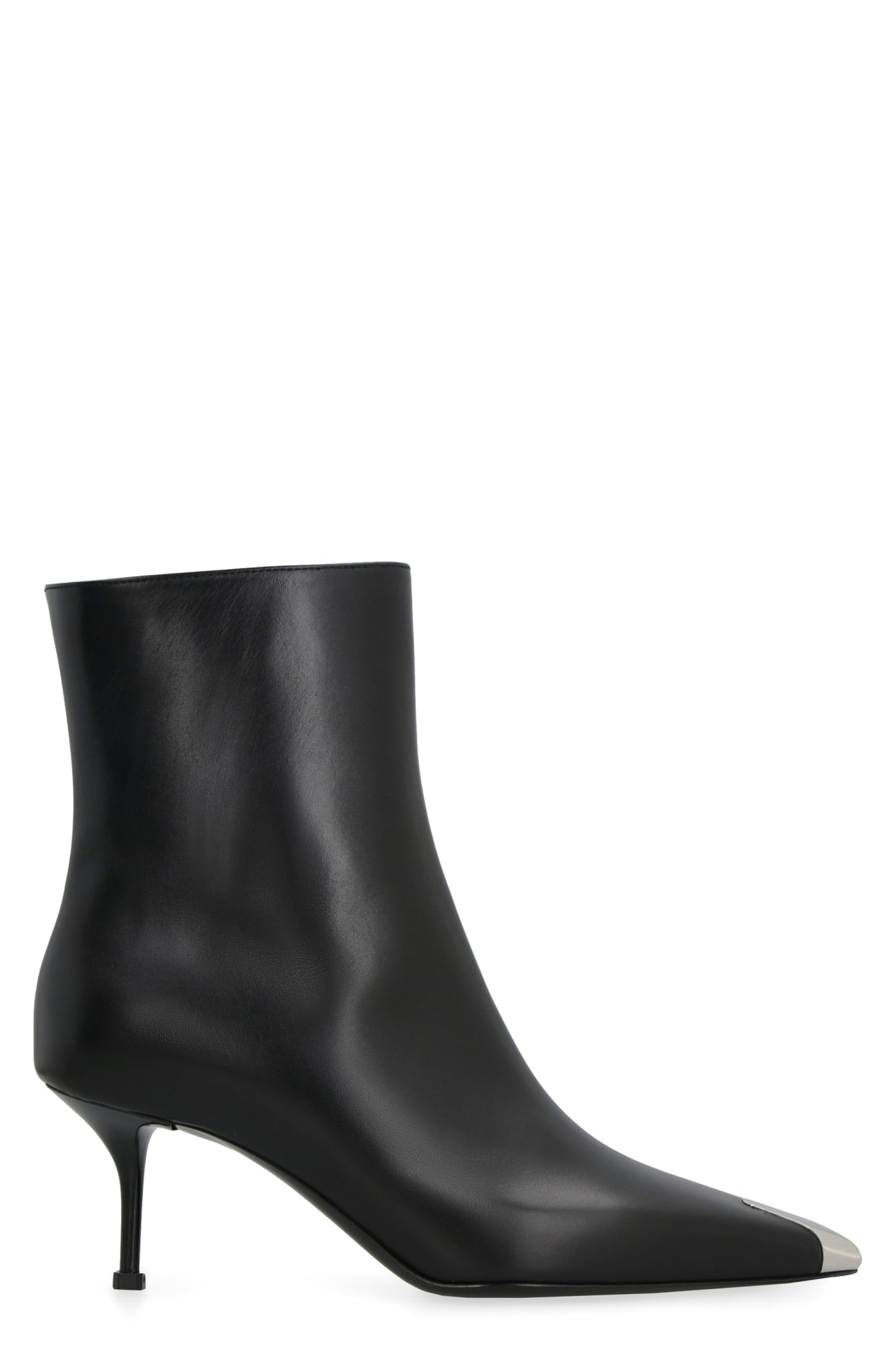 Alexander McQueen Punk Leather Pointy-toe Ankle Boots