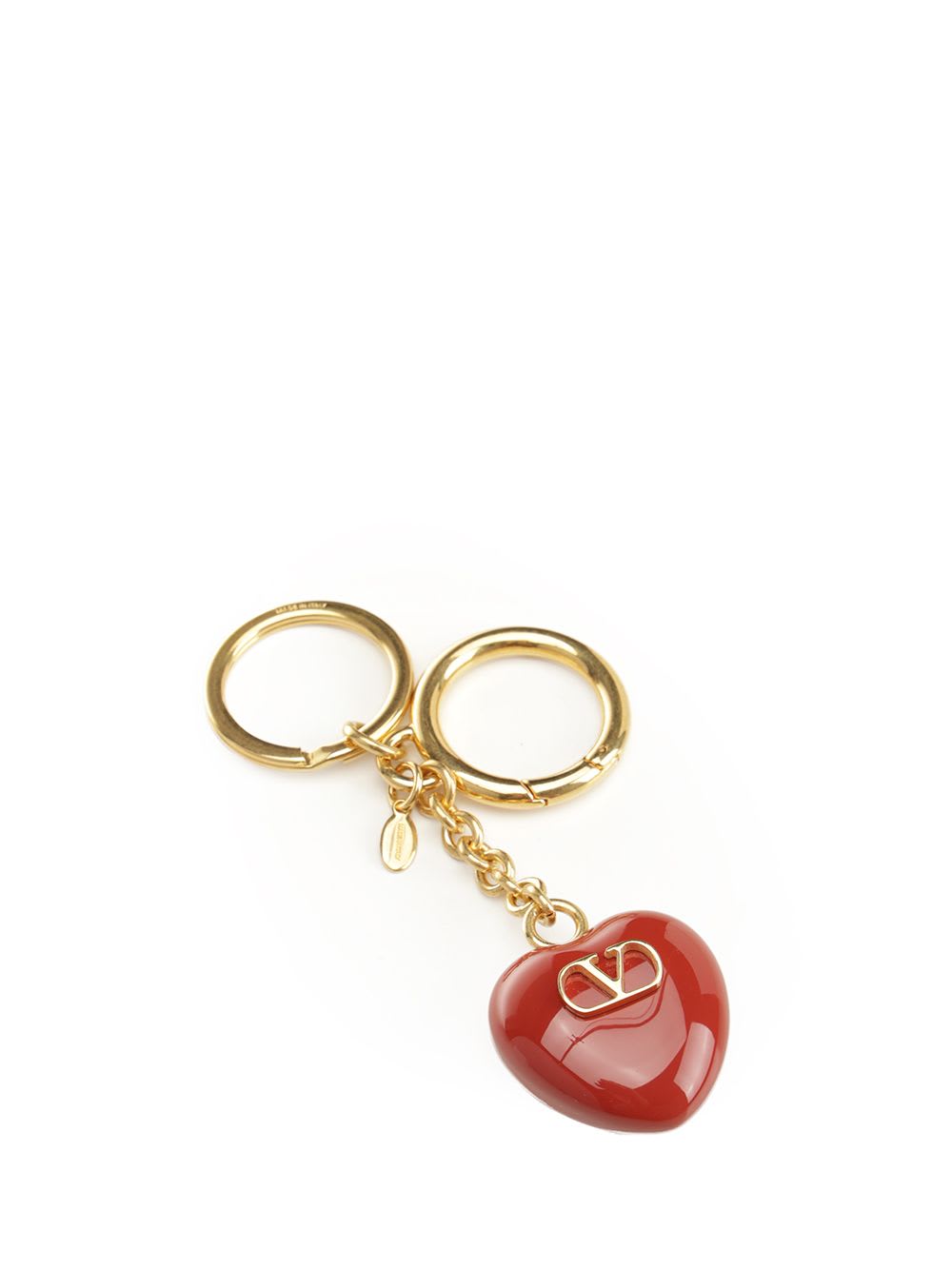 Valentino Vlogo Signature Keychain In Red