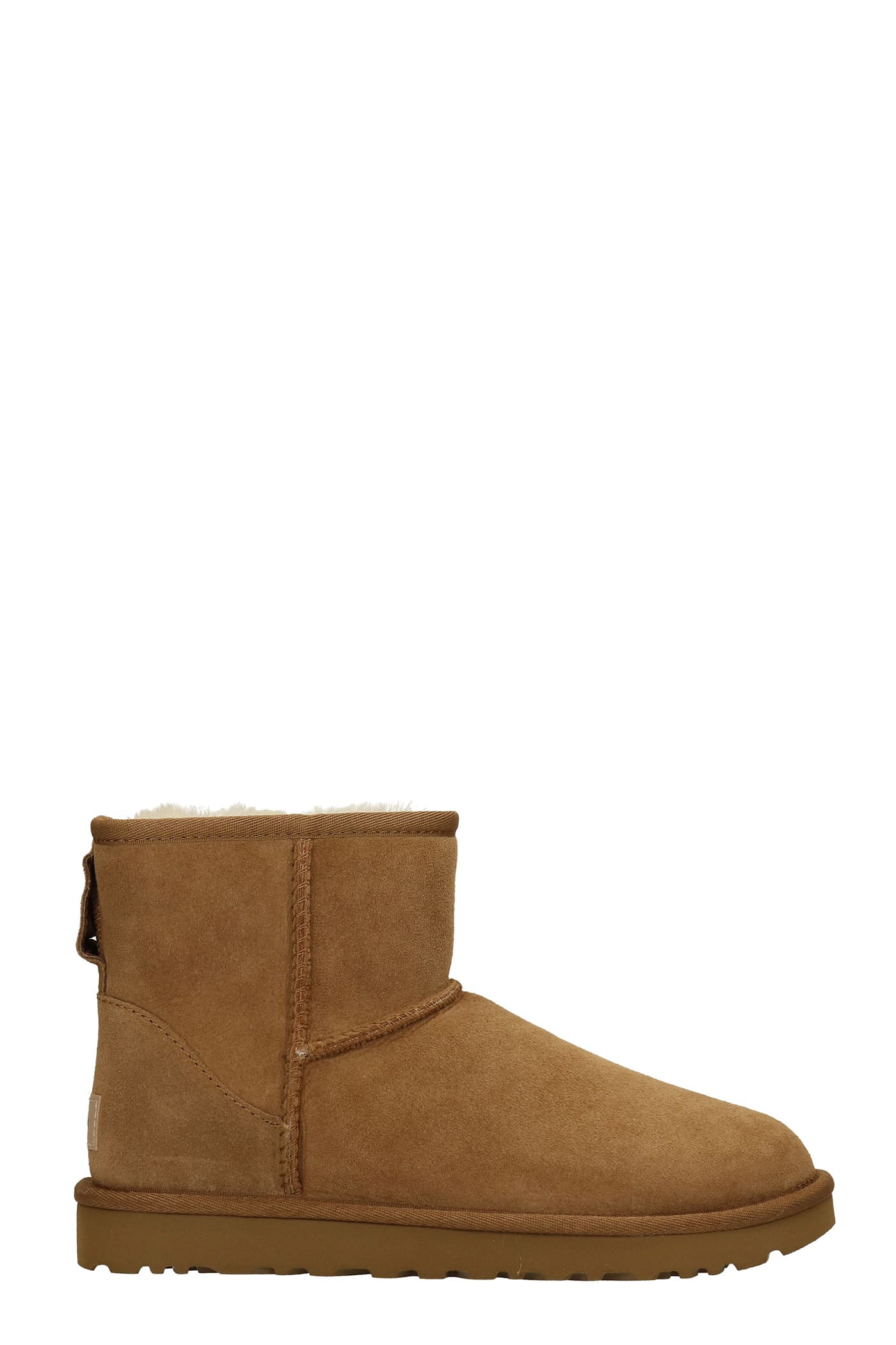 UGG Mini Classic Ii Low Heels Ankle Boots In Leather Color Suede