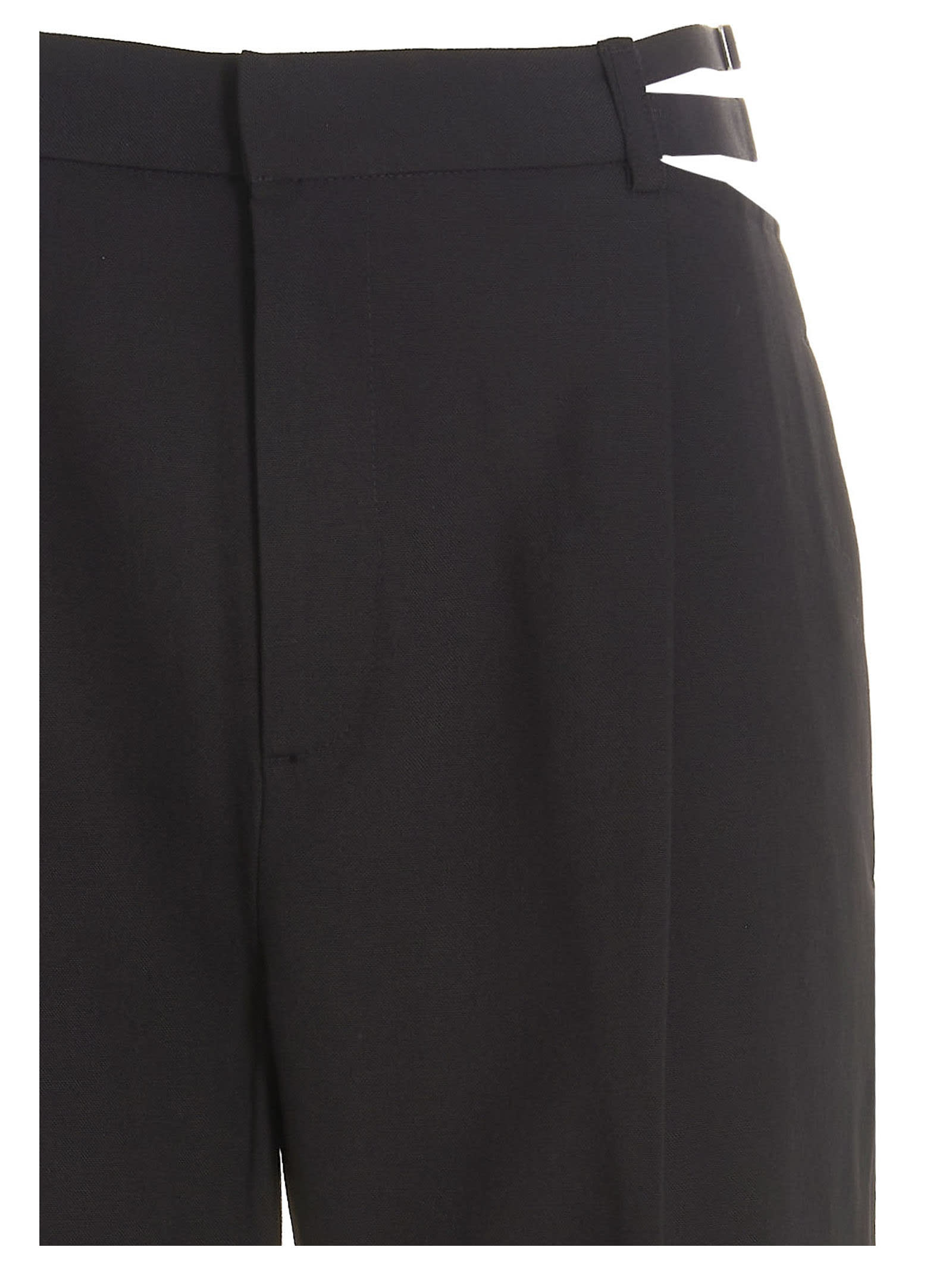 Shop Dion Lee Lingerie Wool Pant Trousers In Black
