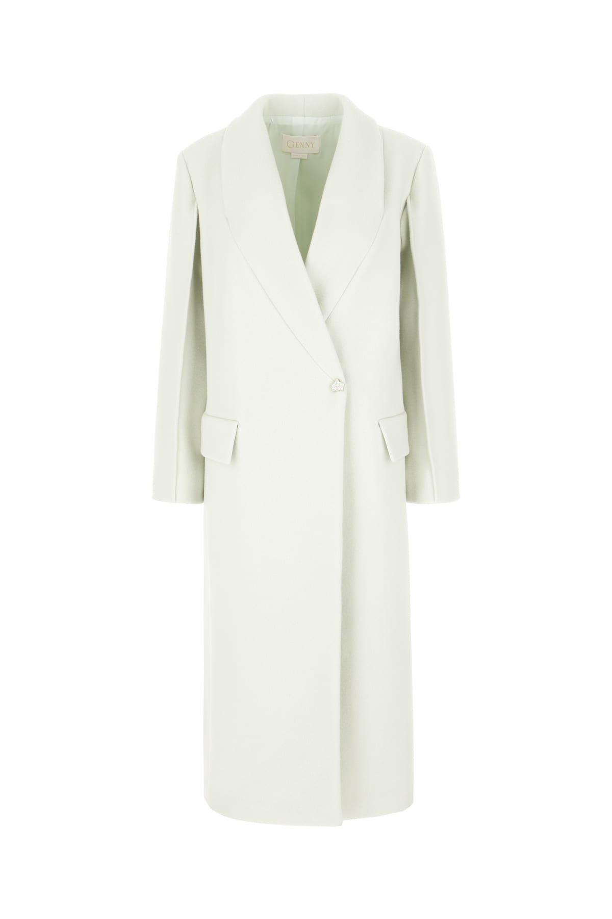 Genny Mint Green Wool Blend Coat In Giada