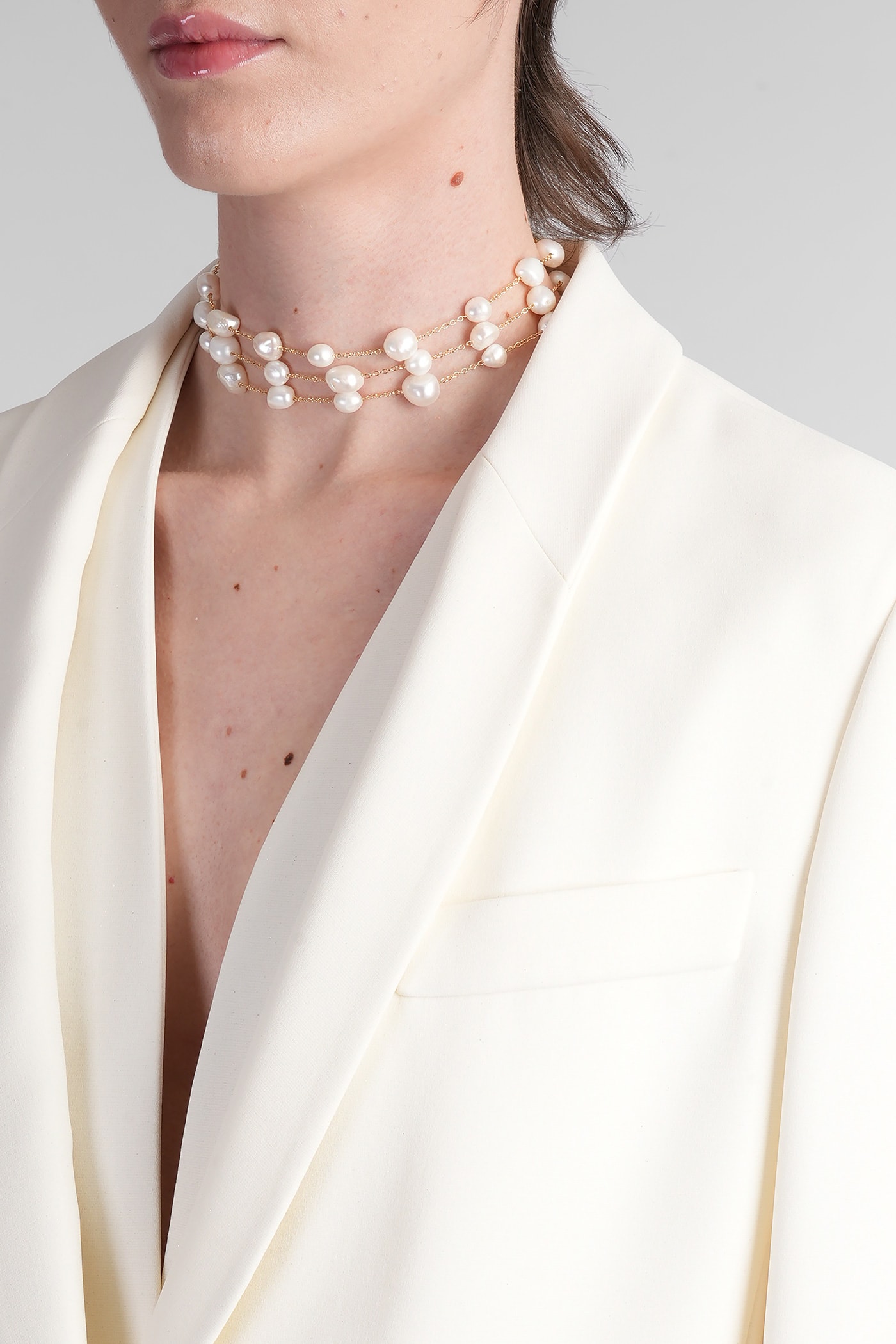 Shop Giorgio Armani Blazer In Beige Silk