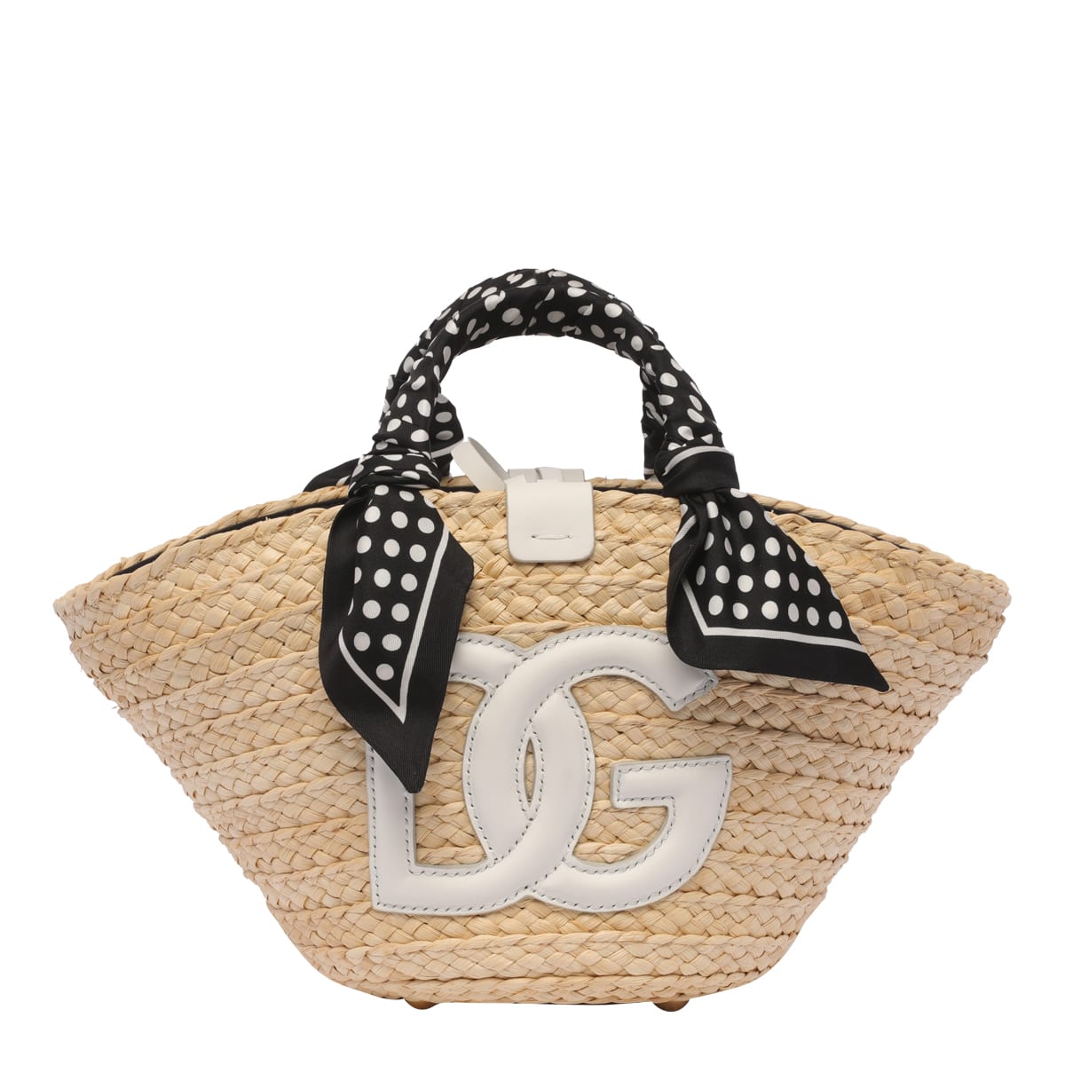 Dolce & Gabbana Logo Raffia Handbag