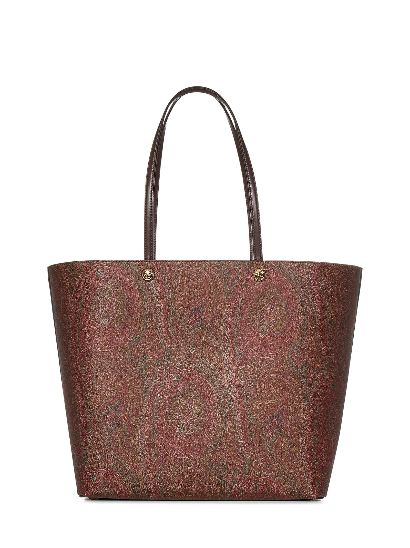 Shop Etro Essential Maxi Tote In Brown