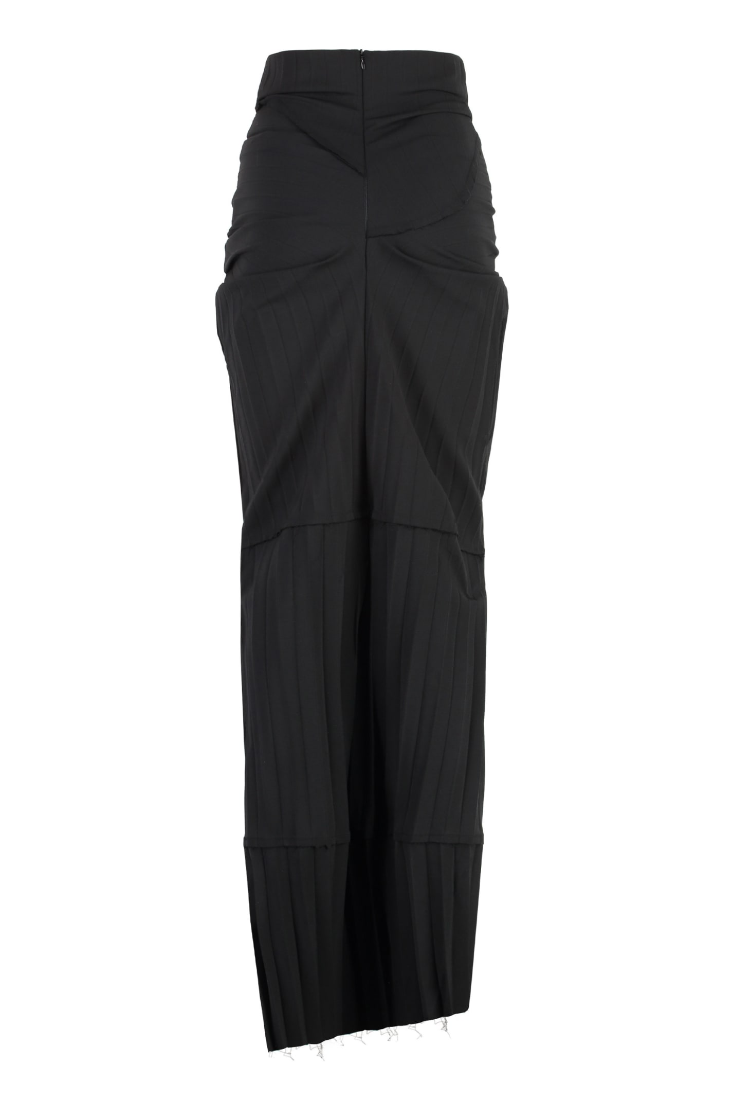 Shop Talia Byre Asymmetric Midi-skirt In Black