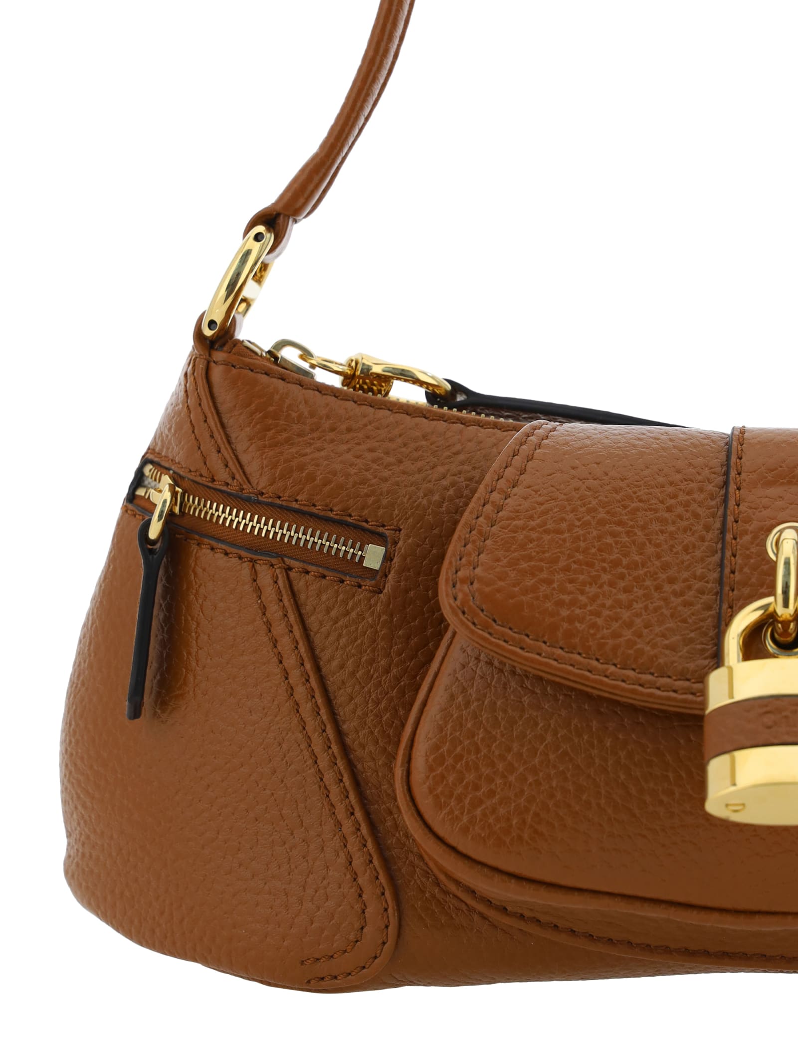Chloé Caramel Leather The 99 Shoulder Bag In M Clay Brown
