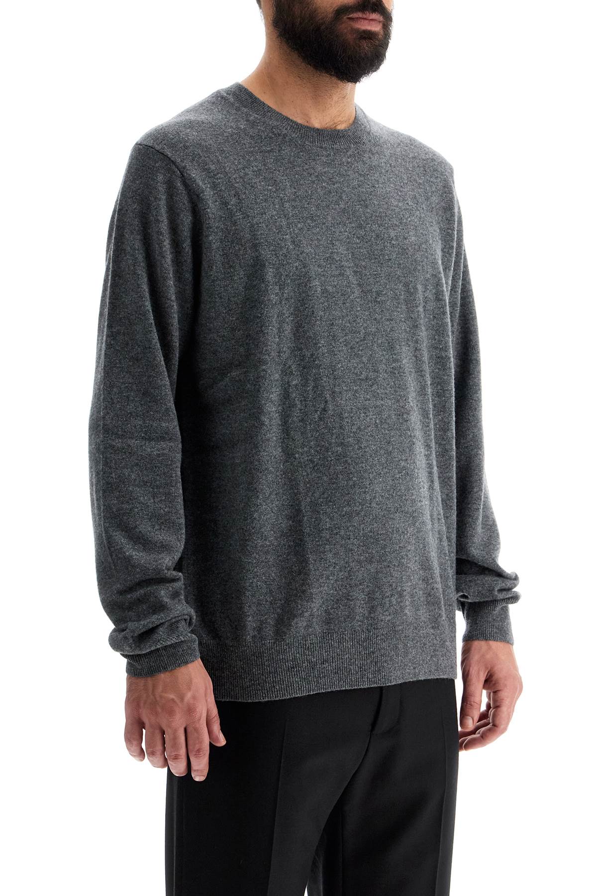 Shop Comme Des Garçons Shirt Wool Crewneck Pullover In Top Grey (grey)