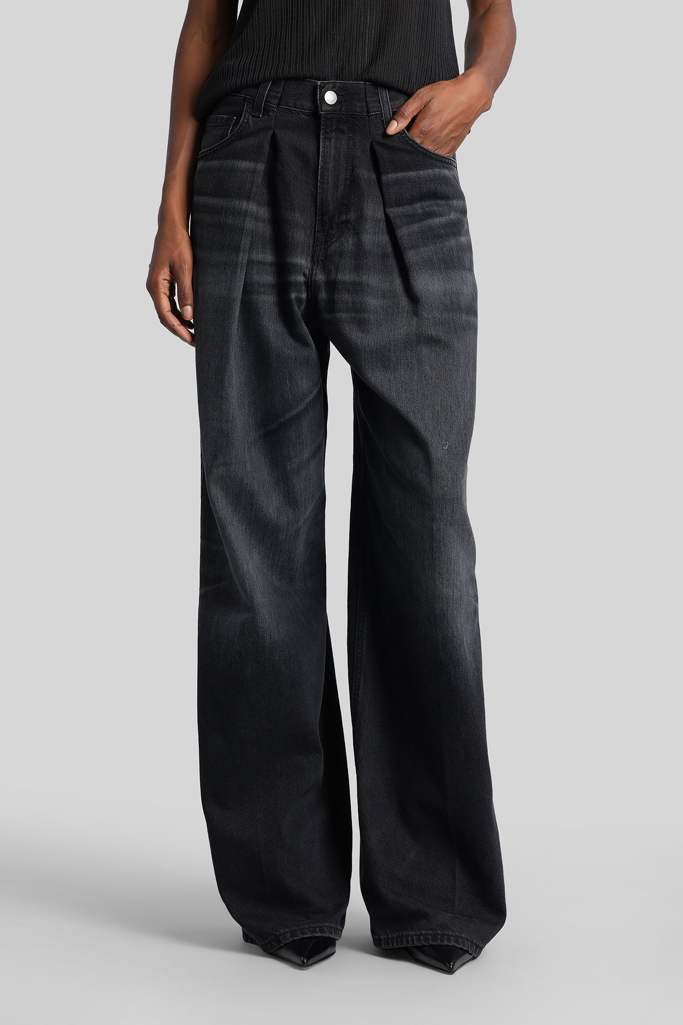 Haikure Candy Jeans In Black Denim In Black