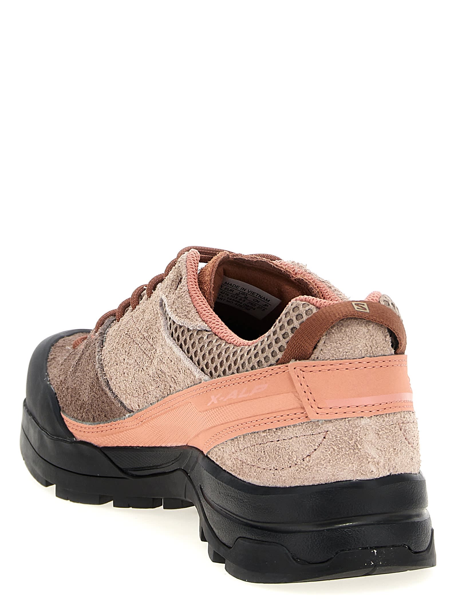 Salomon X-alp Rubber And Mesh-trimmed Suede Sneakers In Pink
