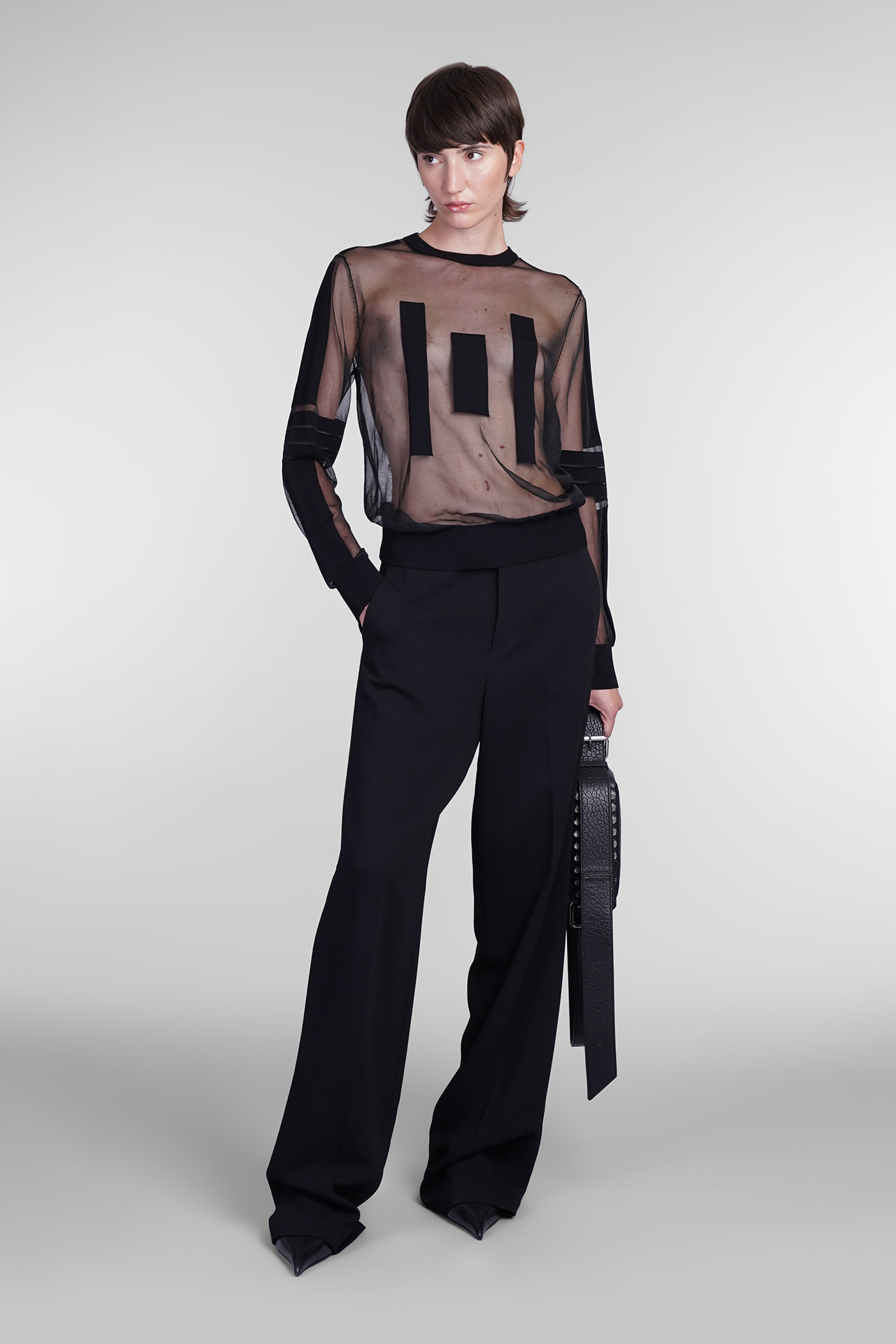 Shop Helmut Lang Topwear In Black Nylon