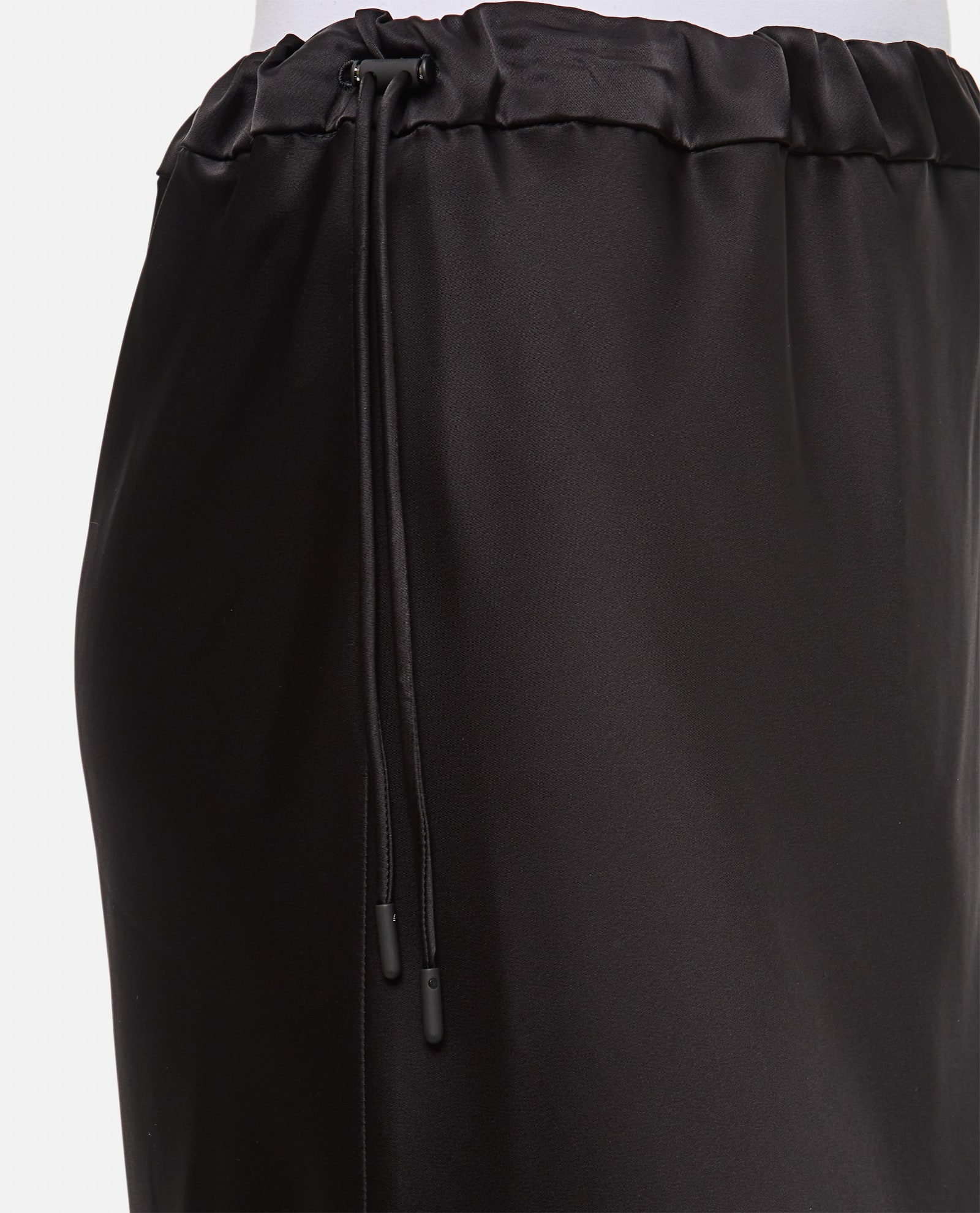 Shop Max Mara Editore Satin Skirt In Black