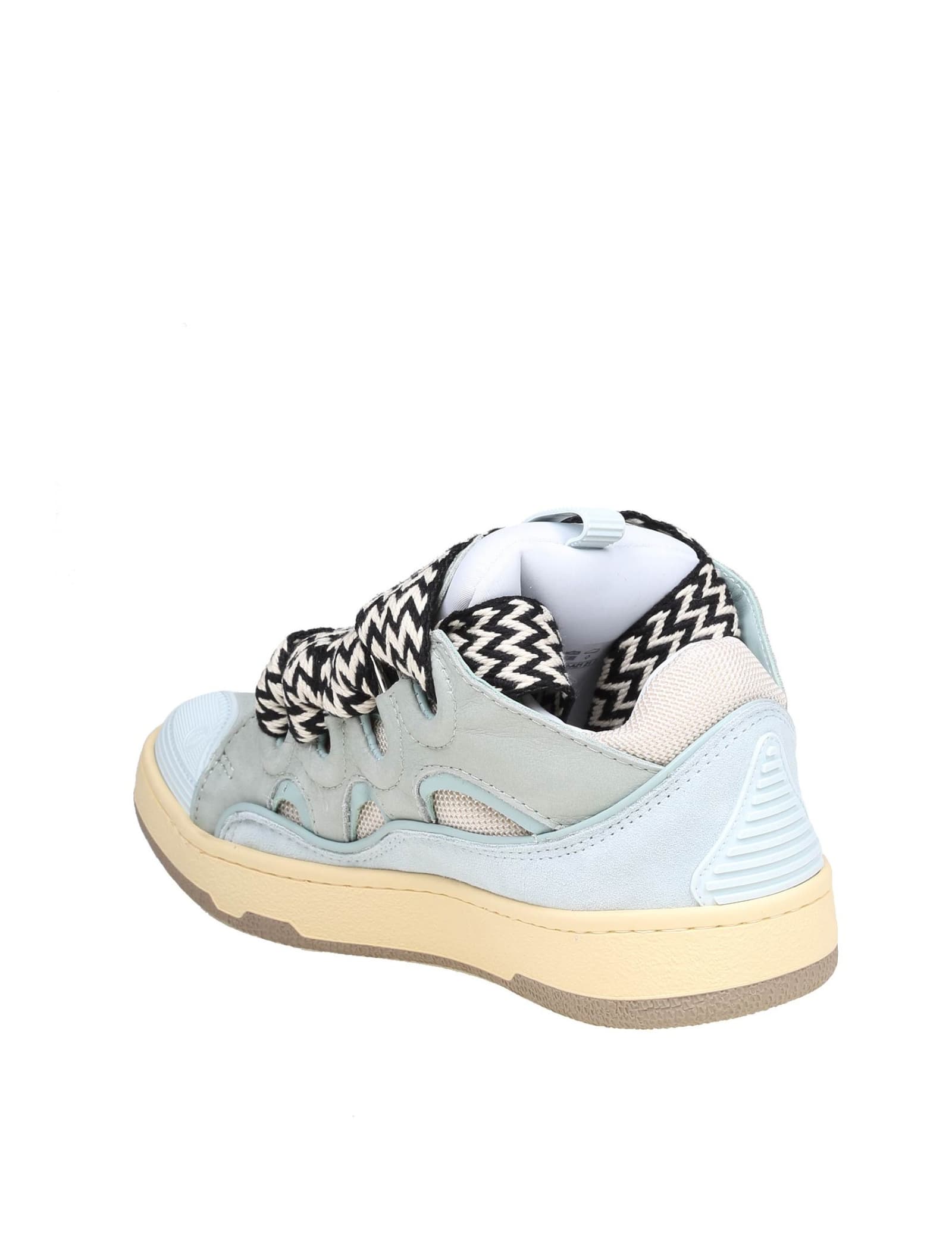 Shop Lanvin Skate Sneakers In Leather Color Light Blue In Pale Blue