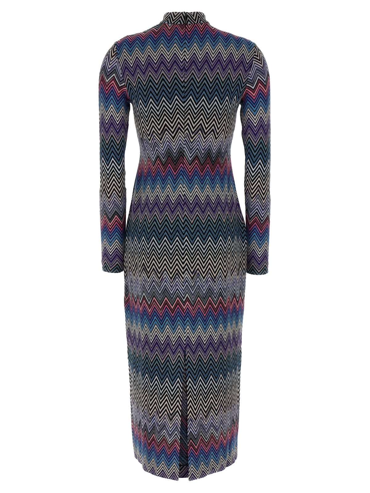 Shop Missoni Zig-zag Maxi Dress In Clear Blue