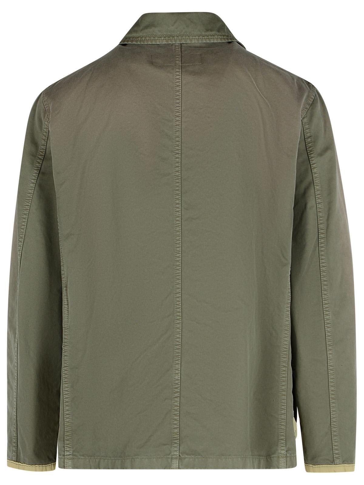 Fay Cotton Jacket Long Sleeves Front Pocket In Green