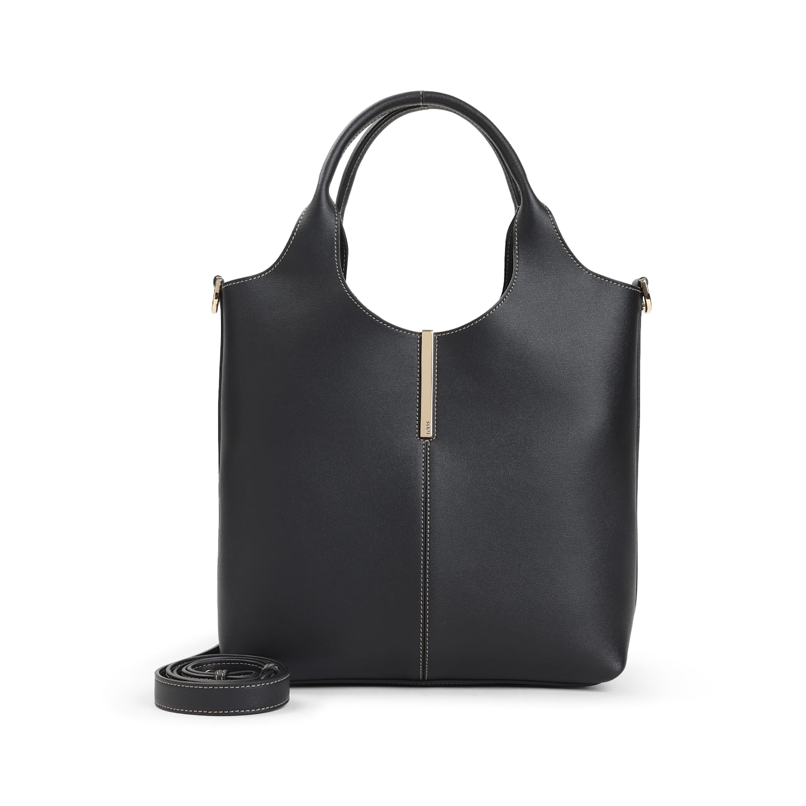 Tod's Ebr Double Handles Little Bag In Black
