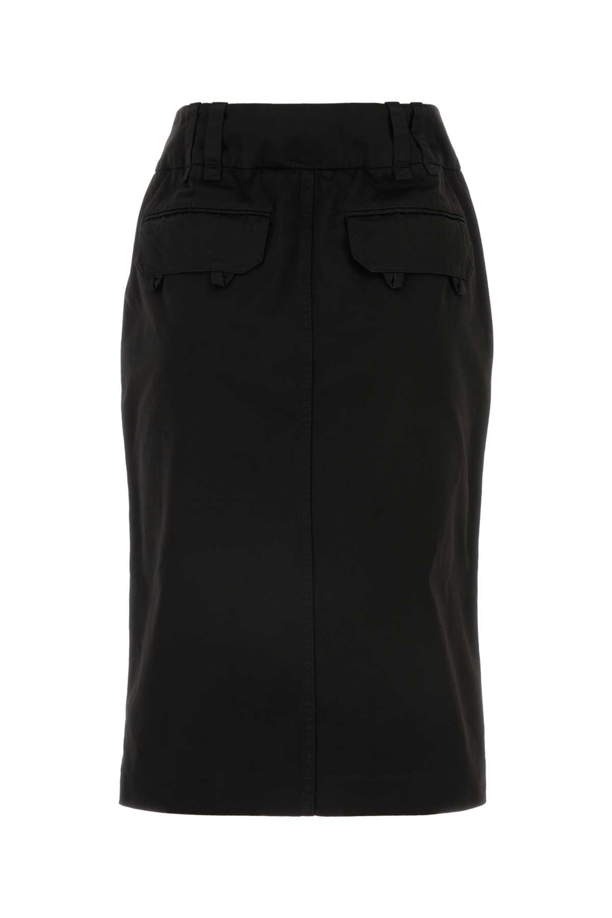 SAINT LAURENT BLACK DENIM SKIRT