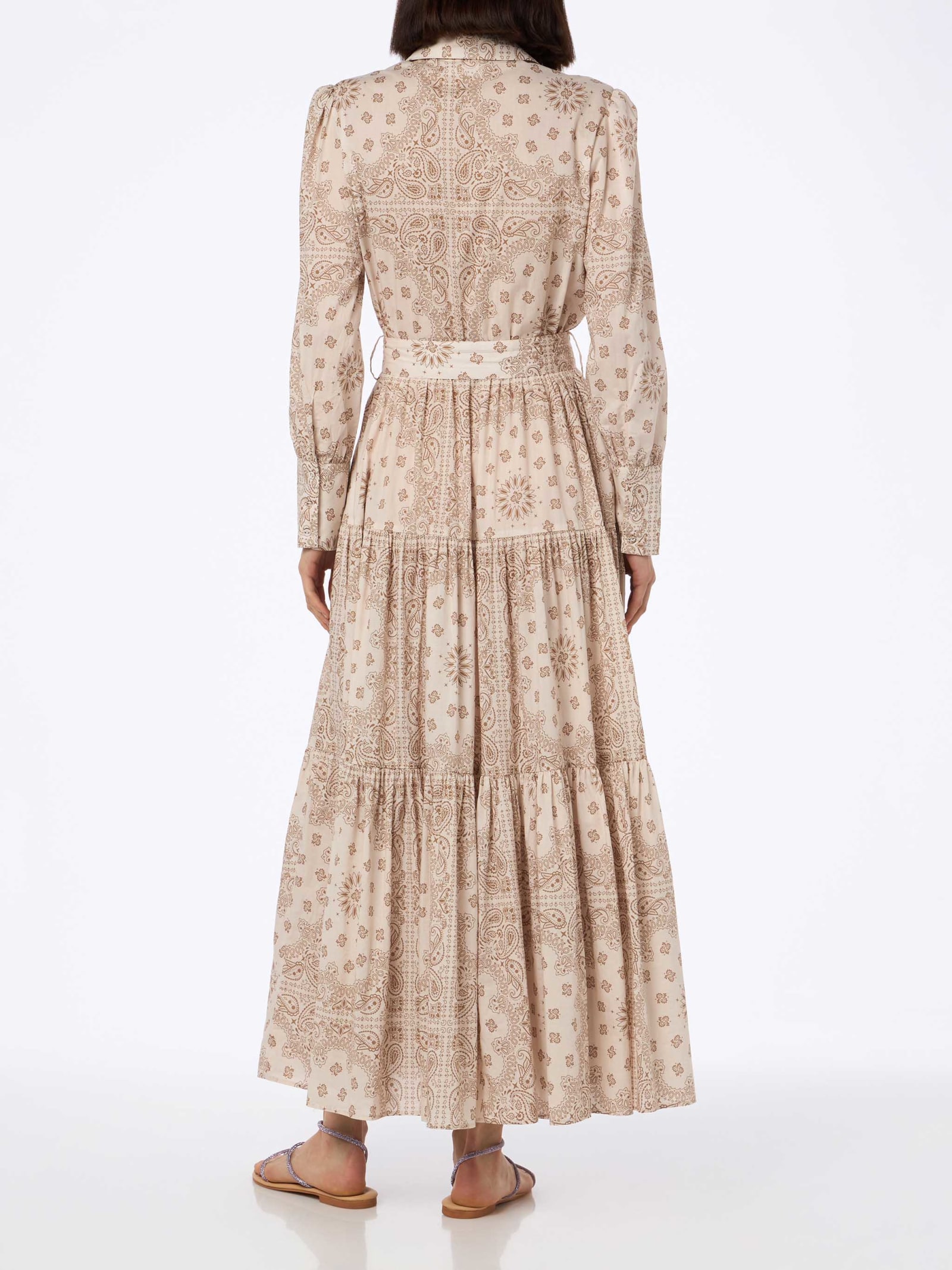 Mc2 Saint Barth Woman Beige Bandanna Cotton Dress Jensen In White