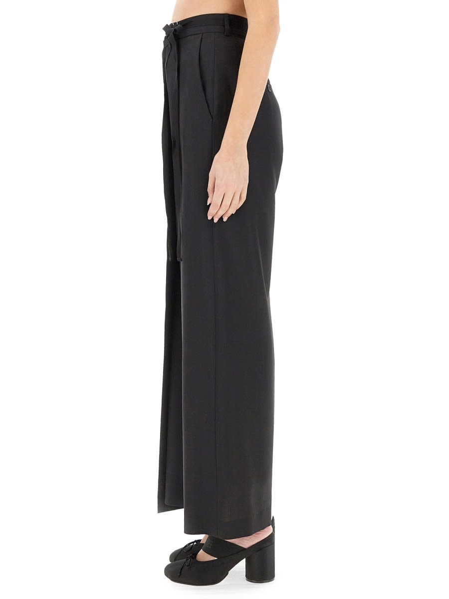 Shop Mm6 Maison Margiela Virgin Wool Pants In Black