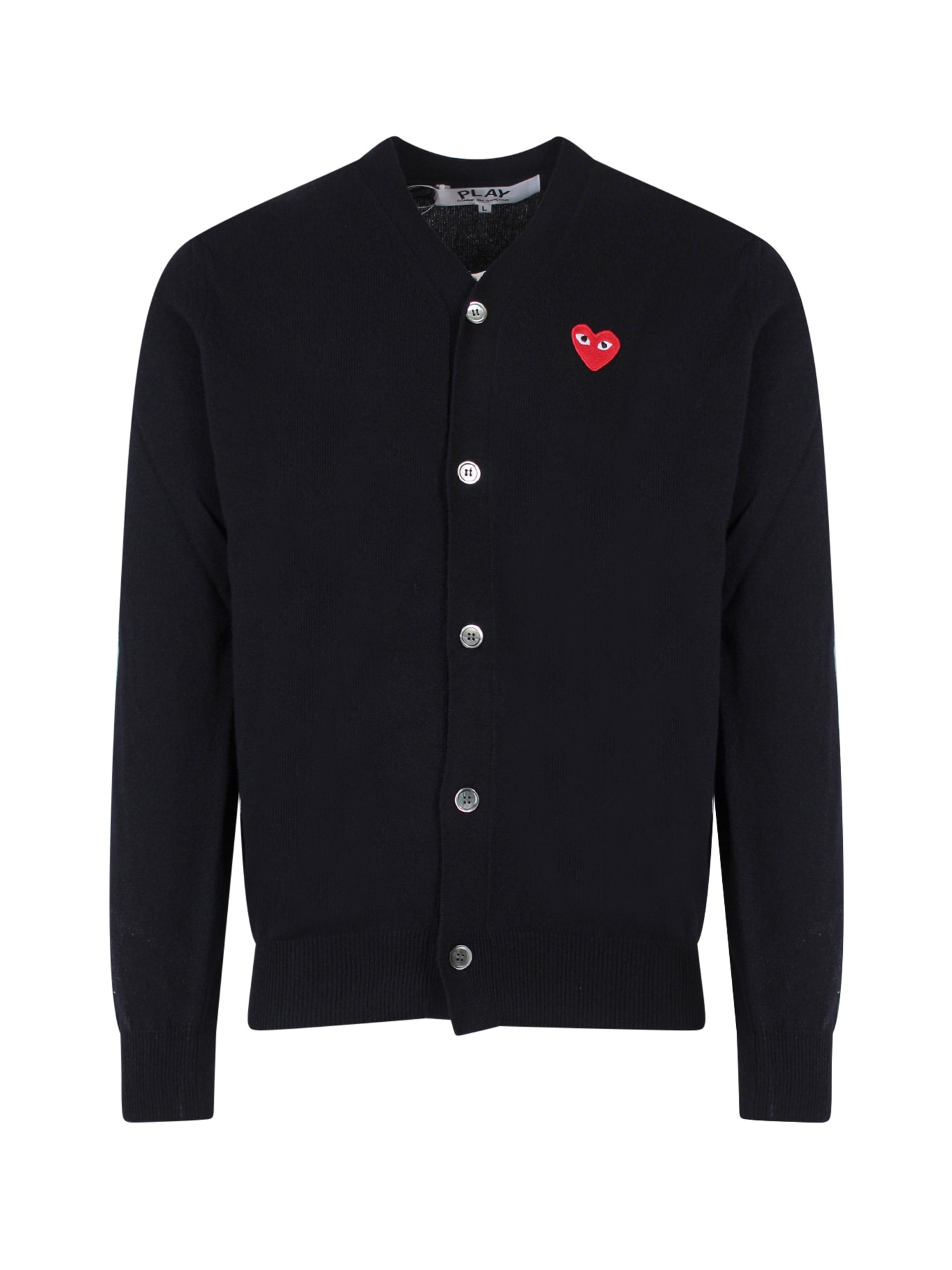 Shop Comme Des Garçons Play Cardigan In Black