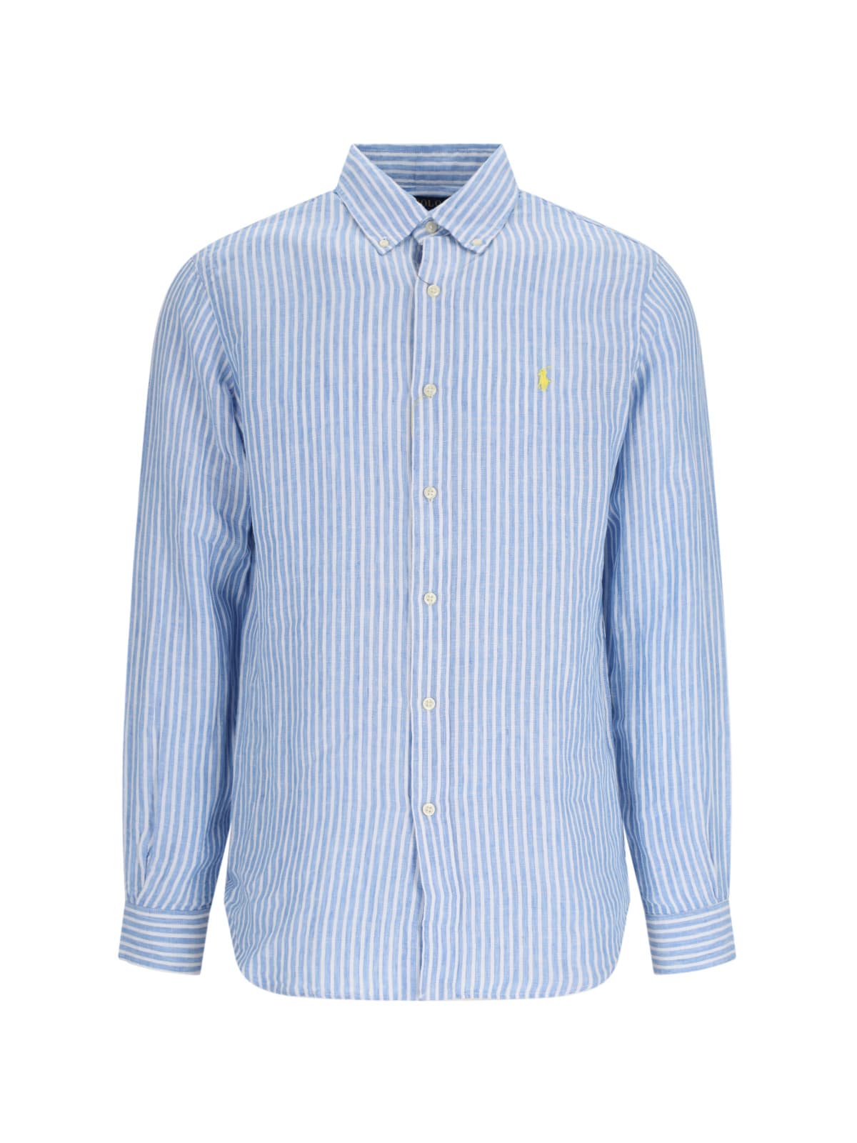 Shop Polo Ralph Lauren Logo Shirt In Light Blue