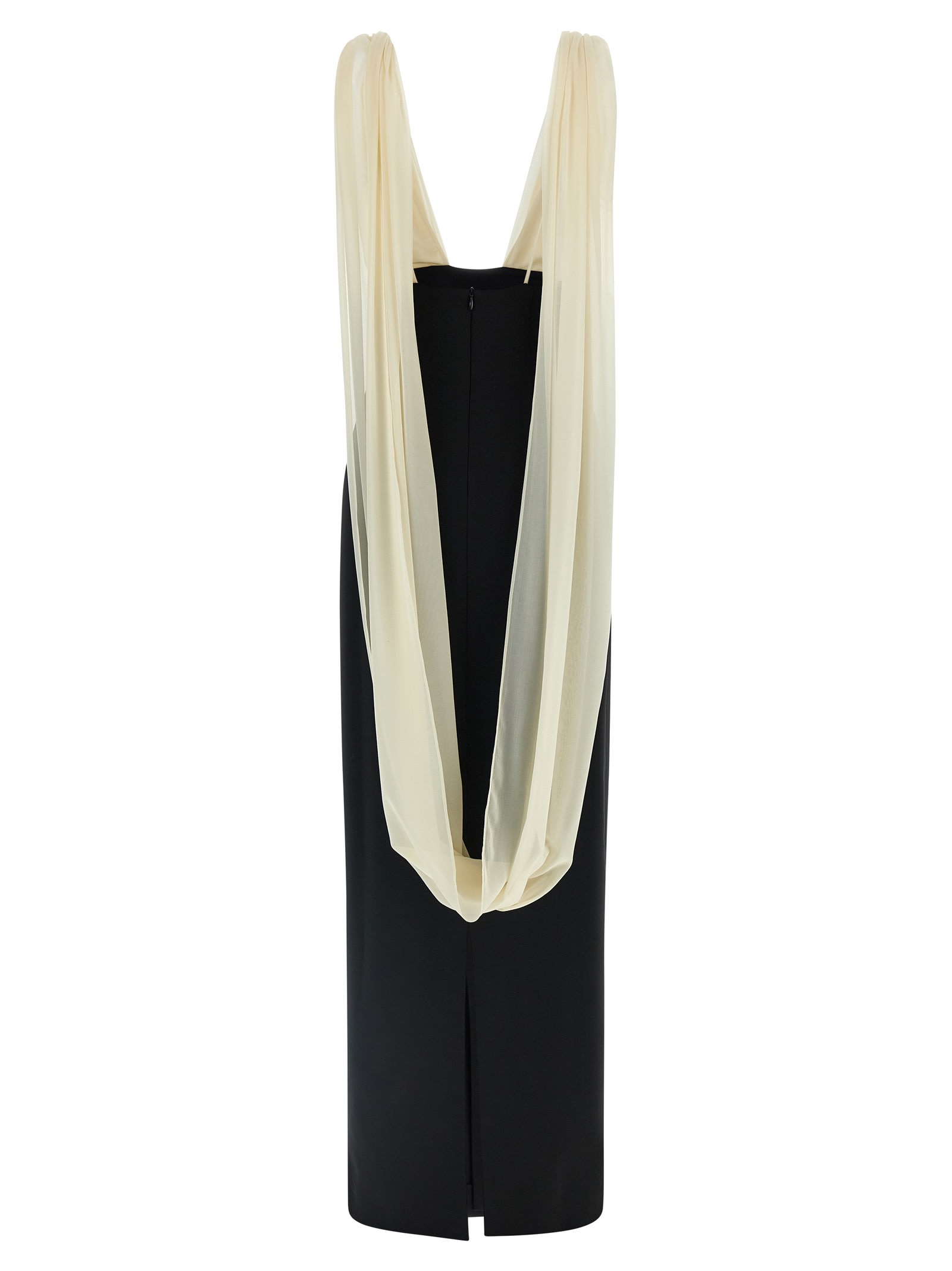 Armarium V-neck Maxi Dress In Black