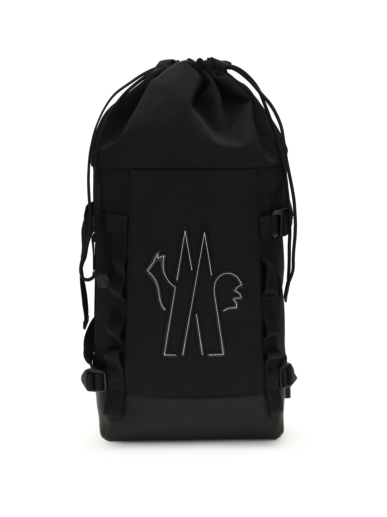 Moncler Grenoble Nylon Backpack With Logo In Black