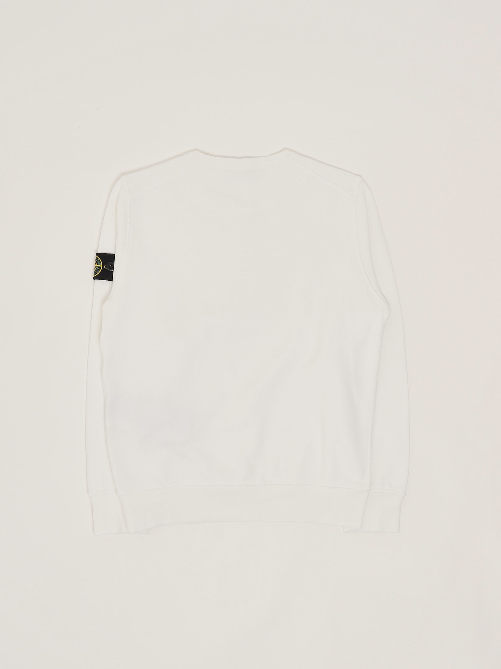 Stone Island Crewneck Sweatshirt In Bianco
