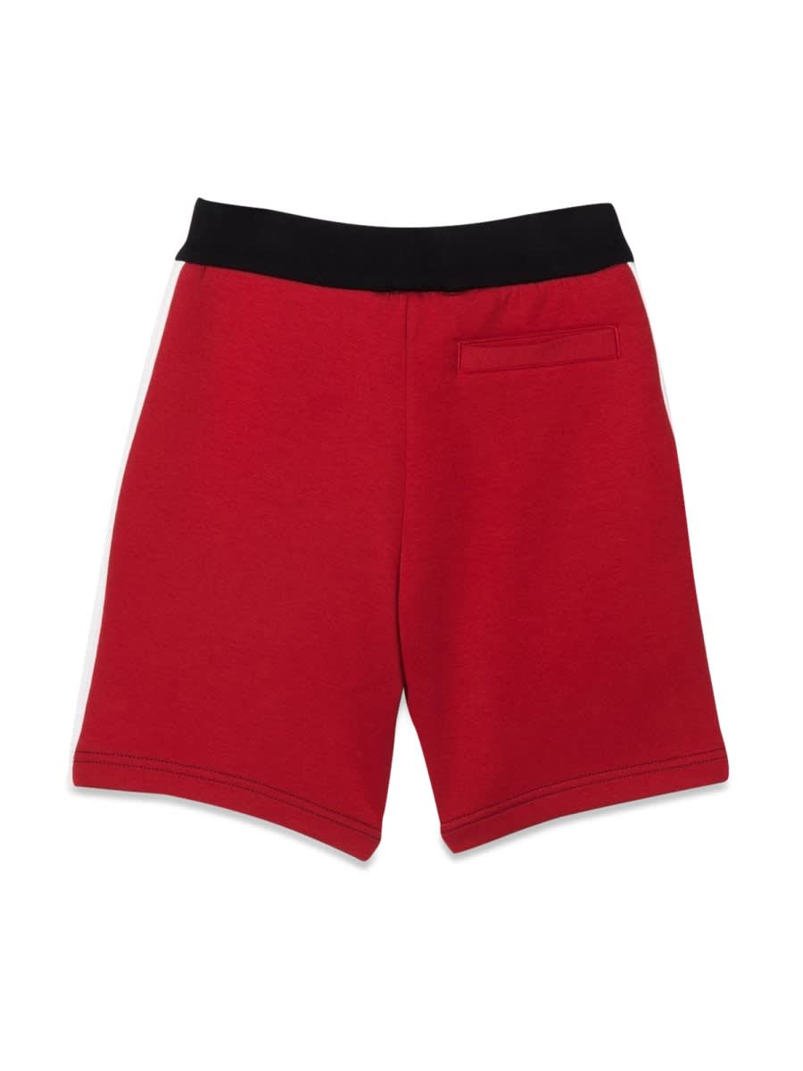 Emporio Armani Colourblock Logo-patch Shorts In Multicolour