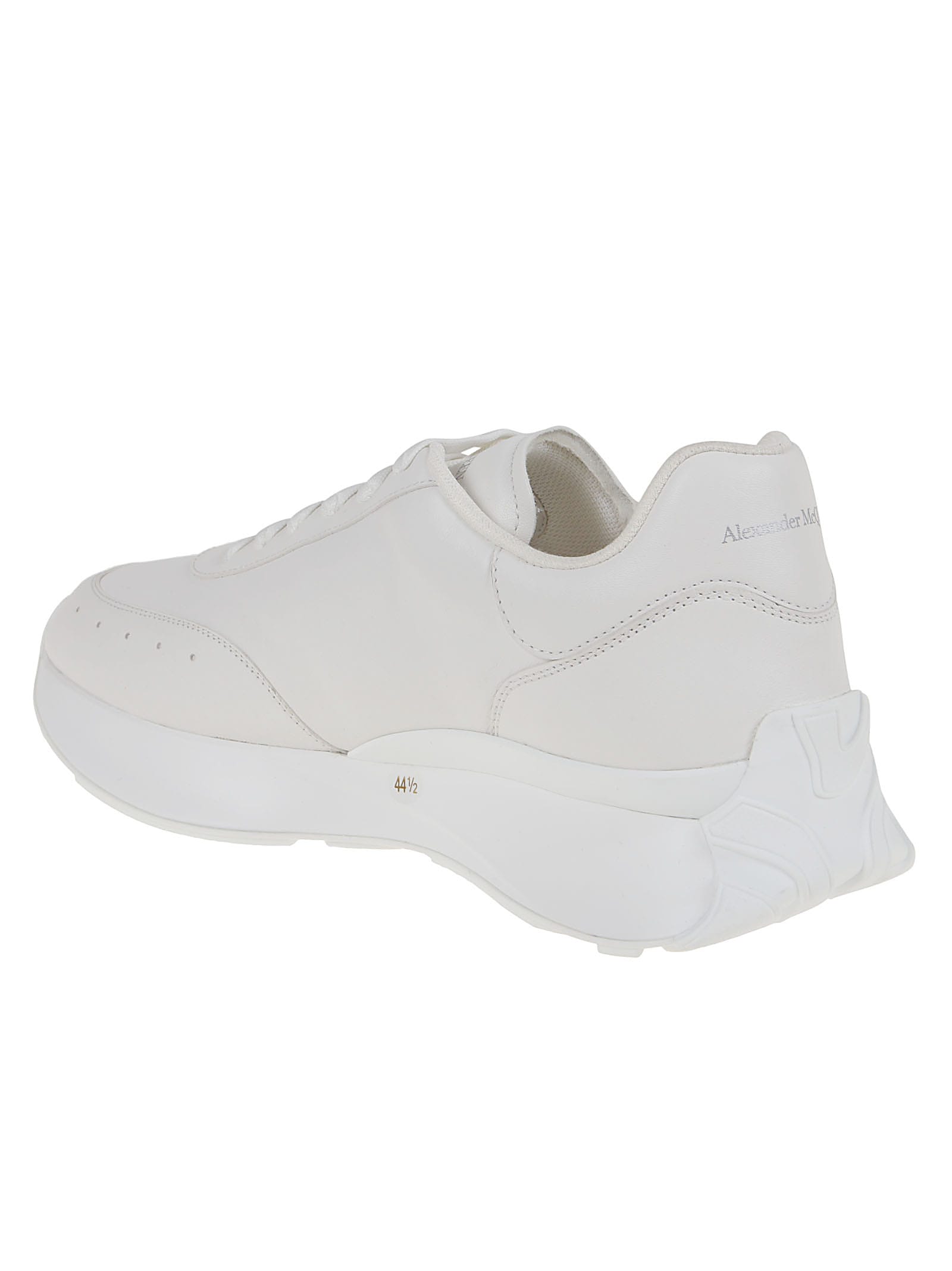 Shop Alexander Mcqueen Leather Upper And Ru In White