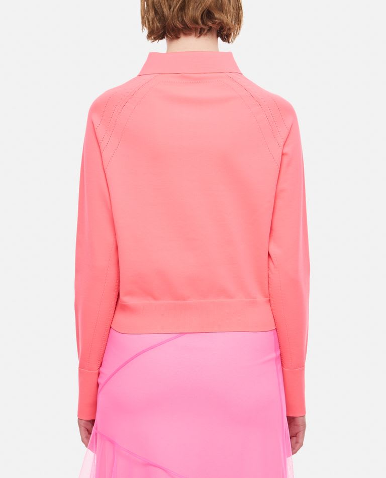 Molly Goddard Kay Pointelle-knit Cardigan In Rose