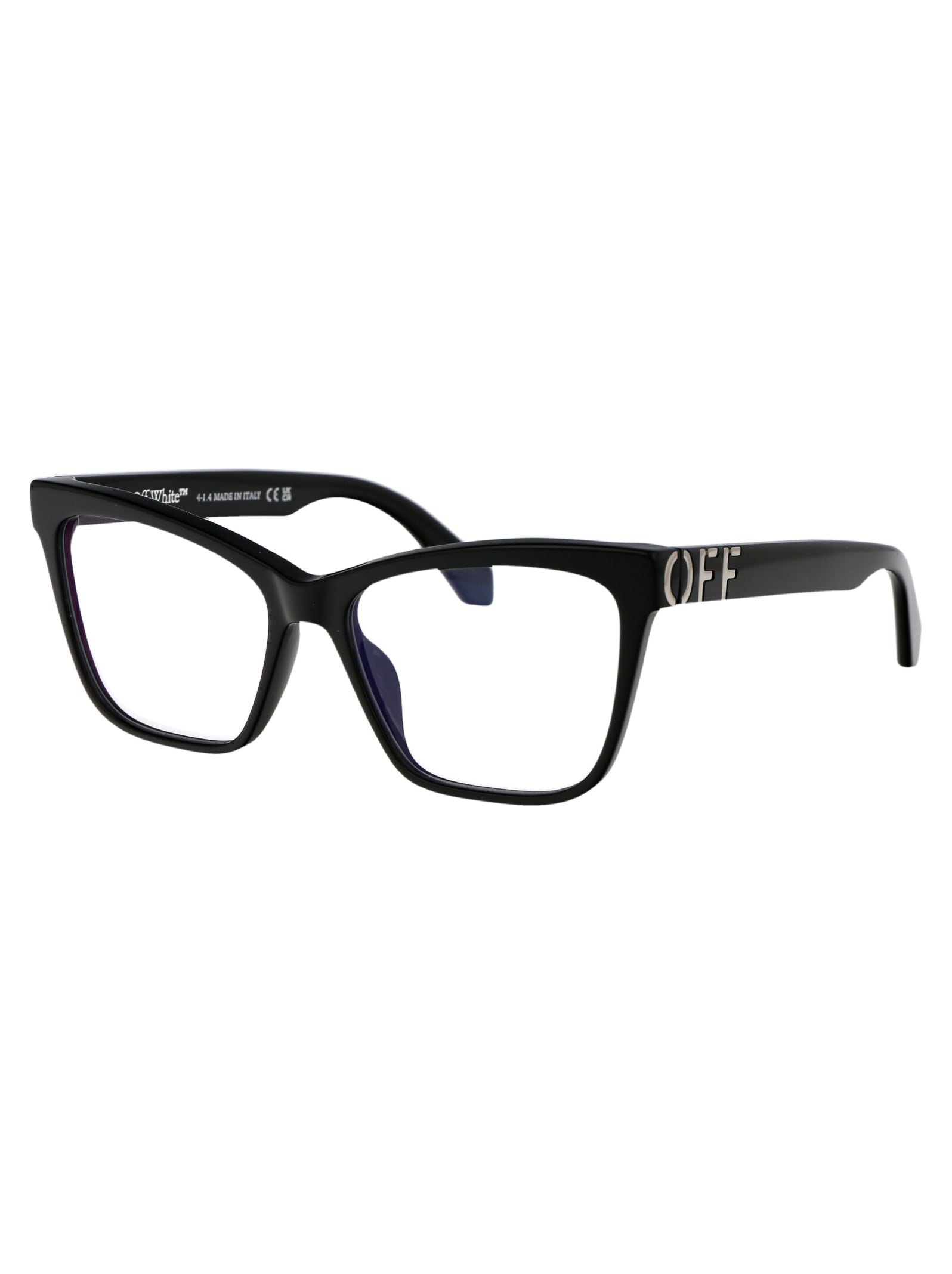 Off-white Optical Style 37 Cat-eye Glasses In 1000 Black