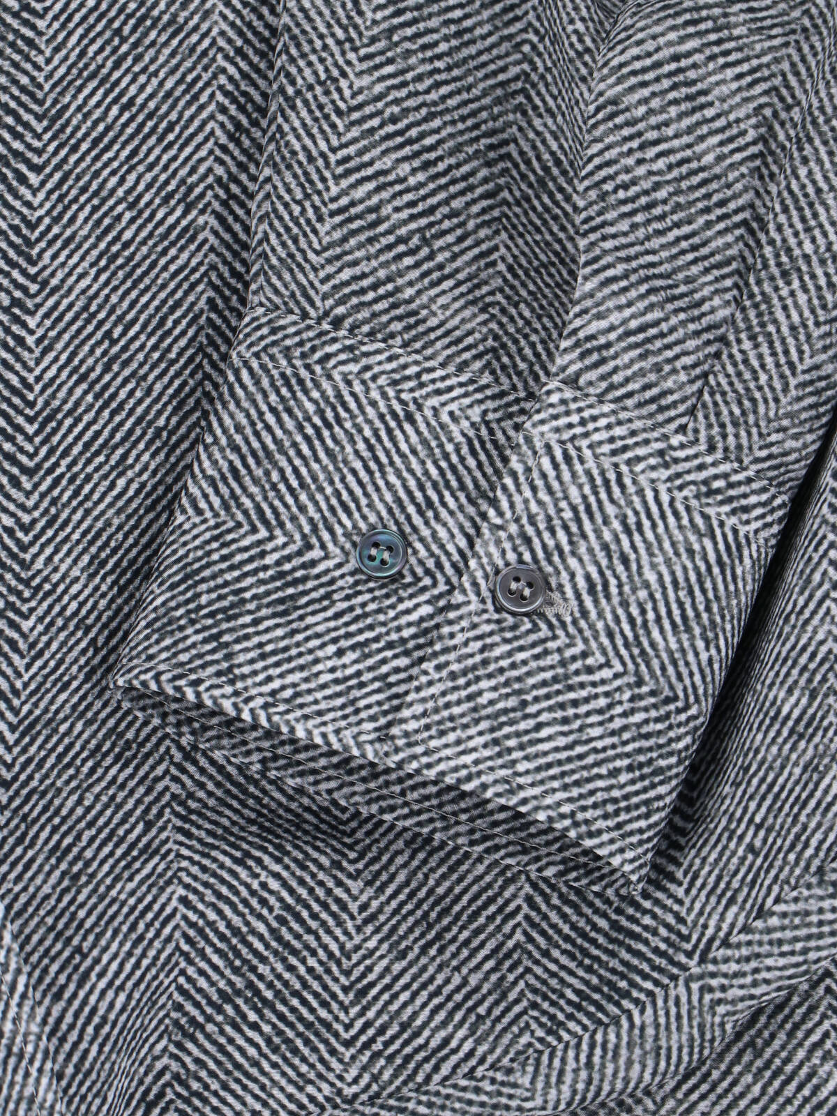 Ermanno Scervino Casual Long Sleeve Herringbone Pattern Top In Gray