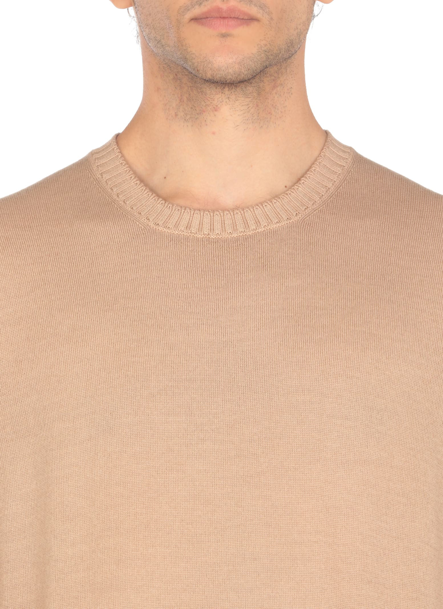 Fay Virgin Wool Sweater In Beige