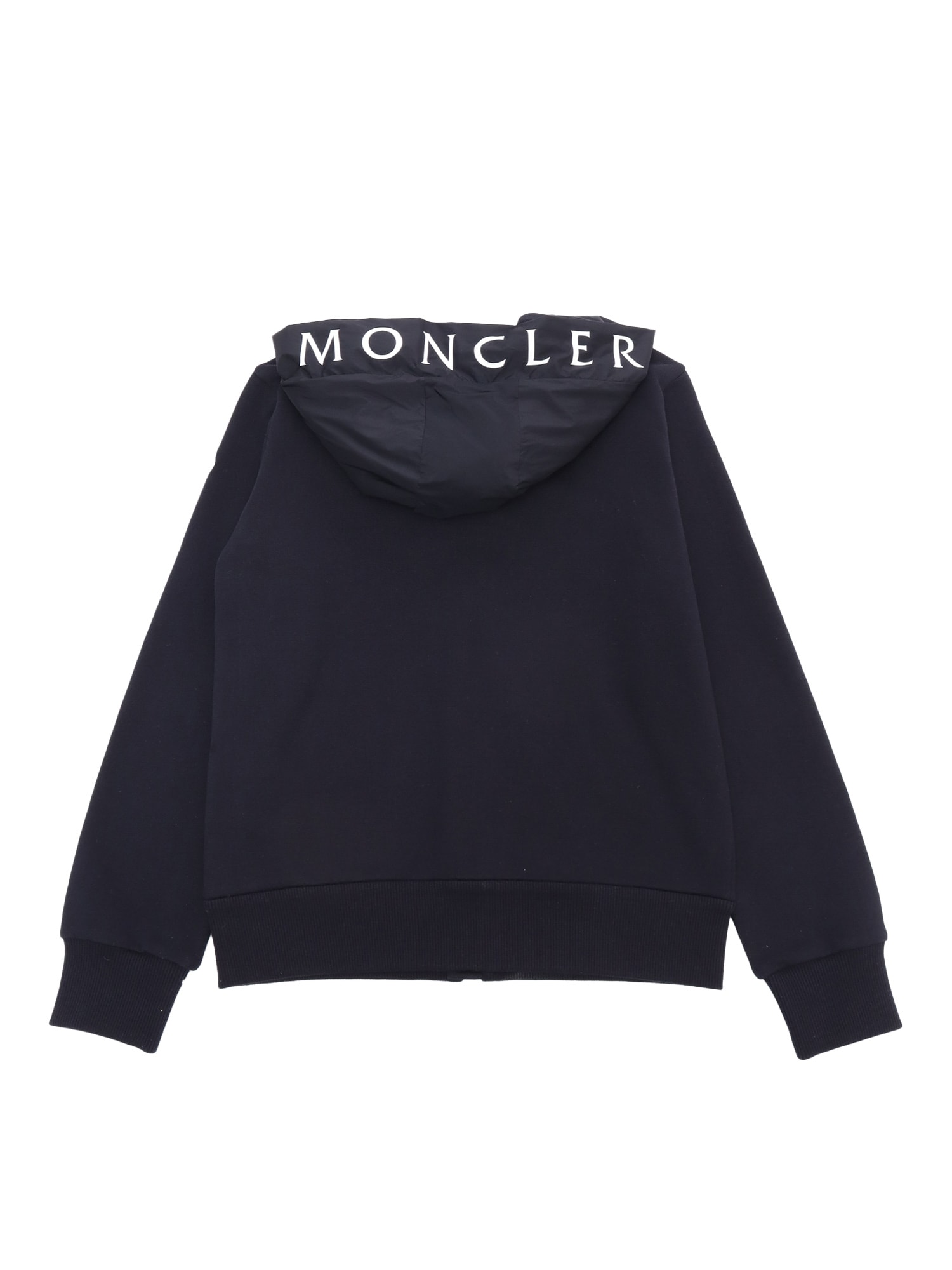 Shop Moncler Zipped Sweatshirt In Blue