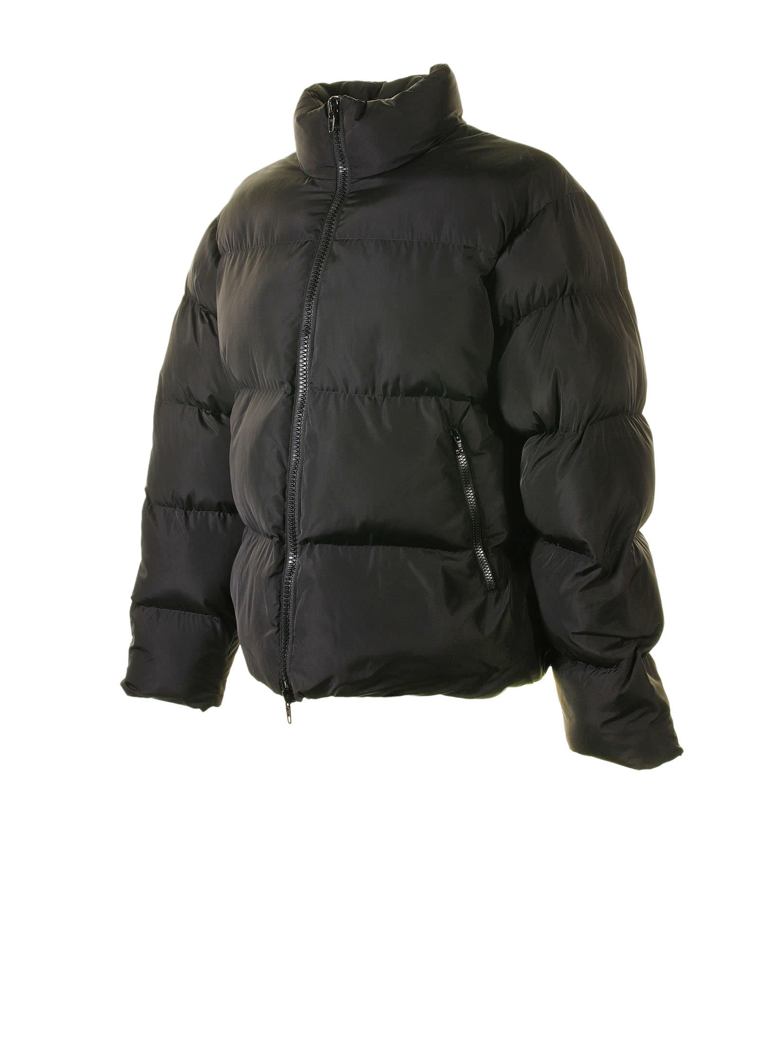 Shop Balenciaga Quilted Down Jacket With Zip In Black