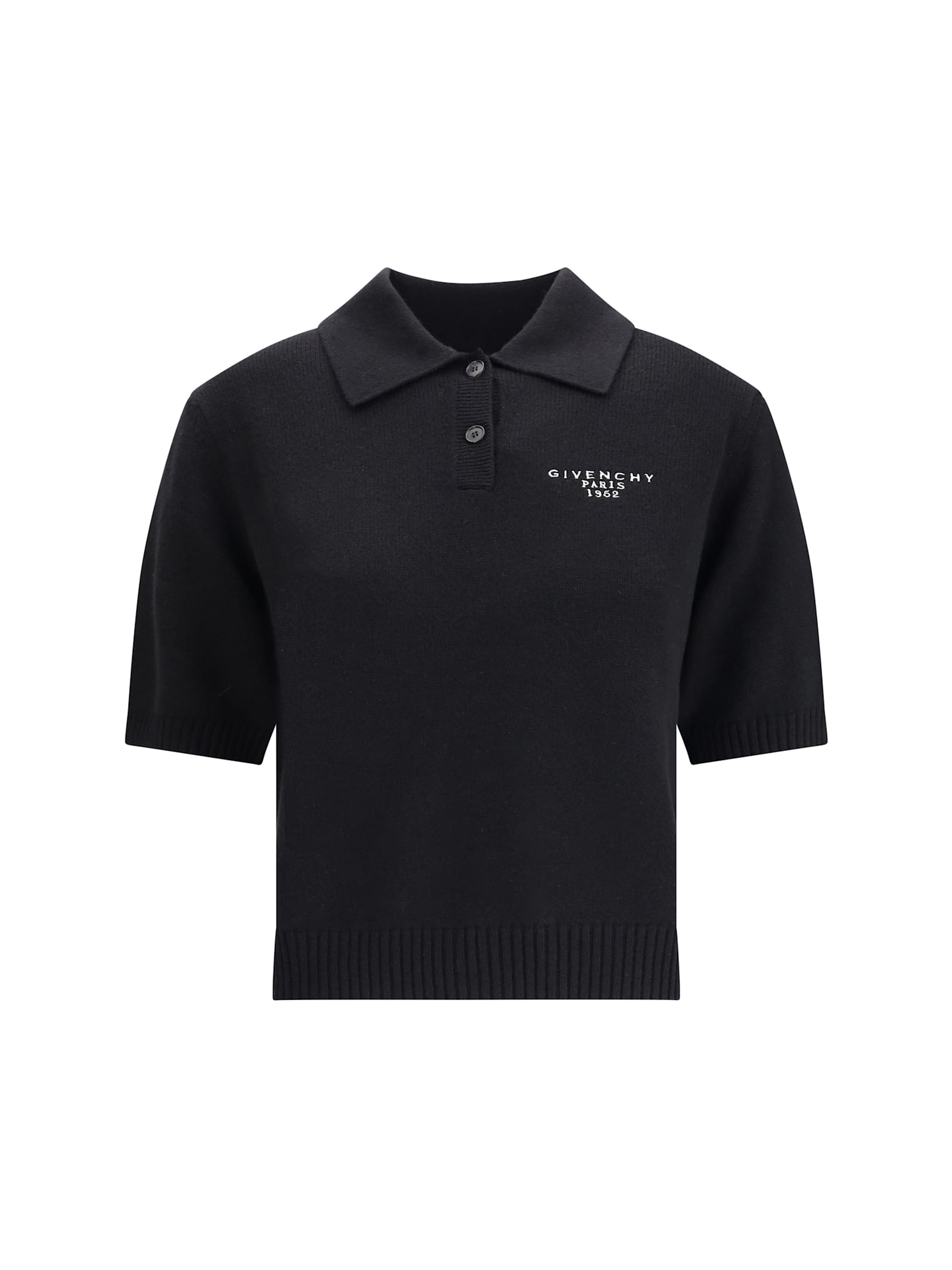 Givenchy Wool And Cashmere Polo Sweater In Black