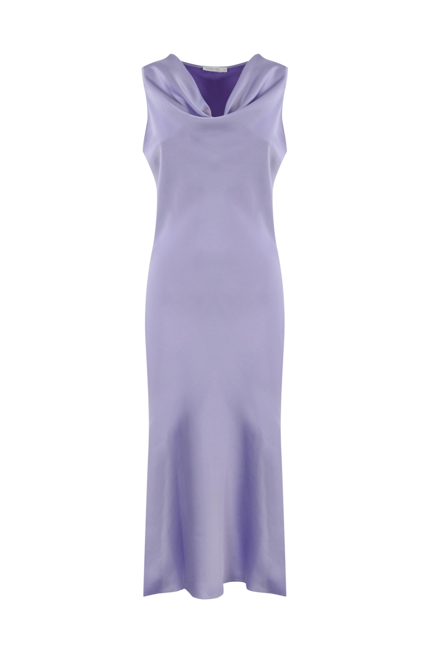 Patrizia Pepe Satin Teardrop Dress In Glam Lilac