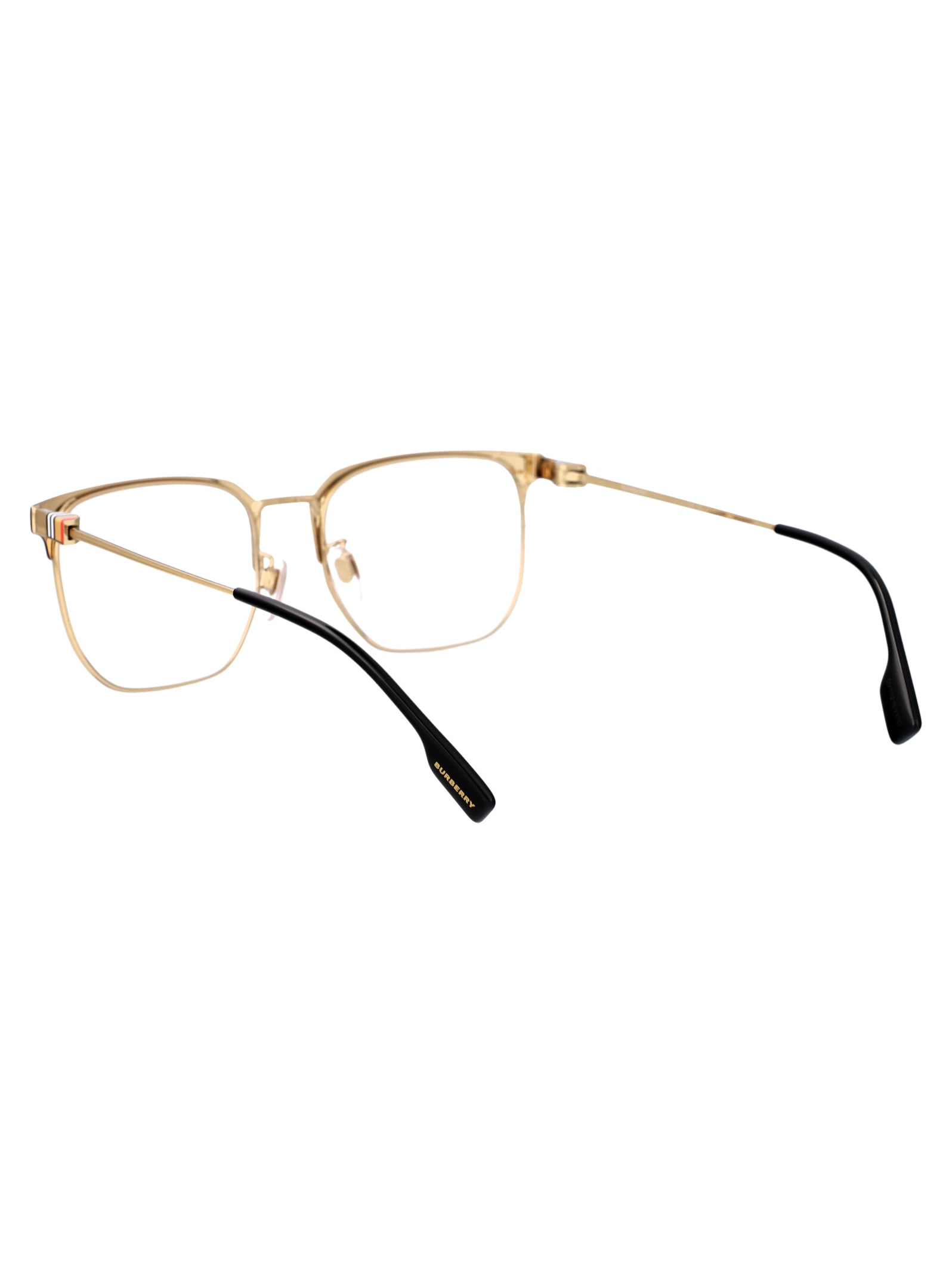 Shop Burberry Eyewear 0be1383d Glasses In 1109 Light Gold/black