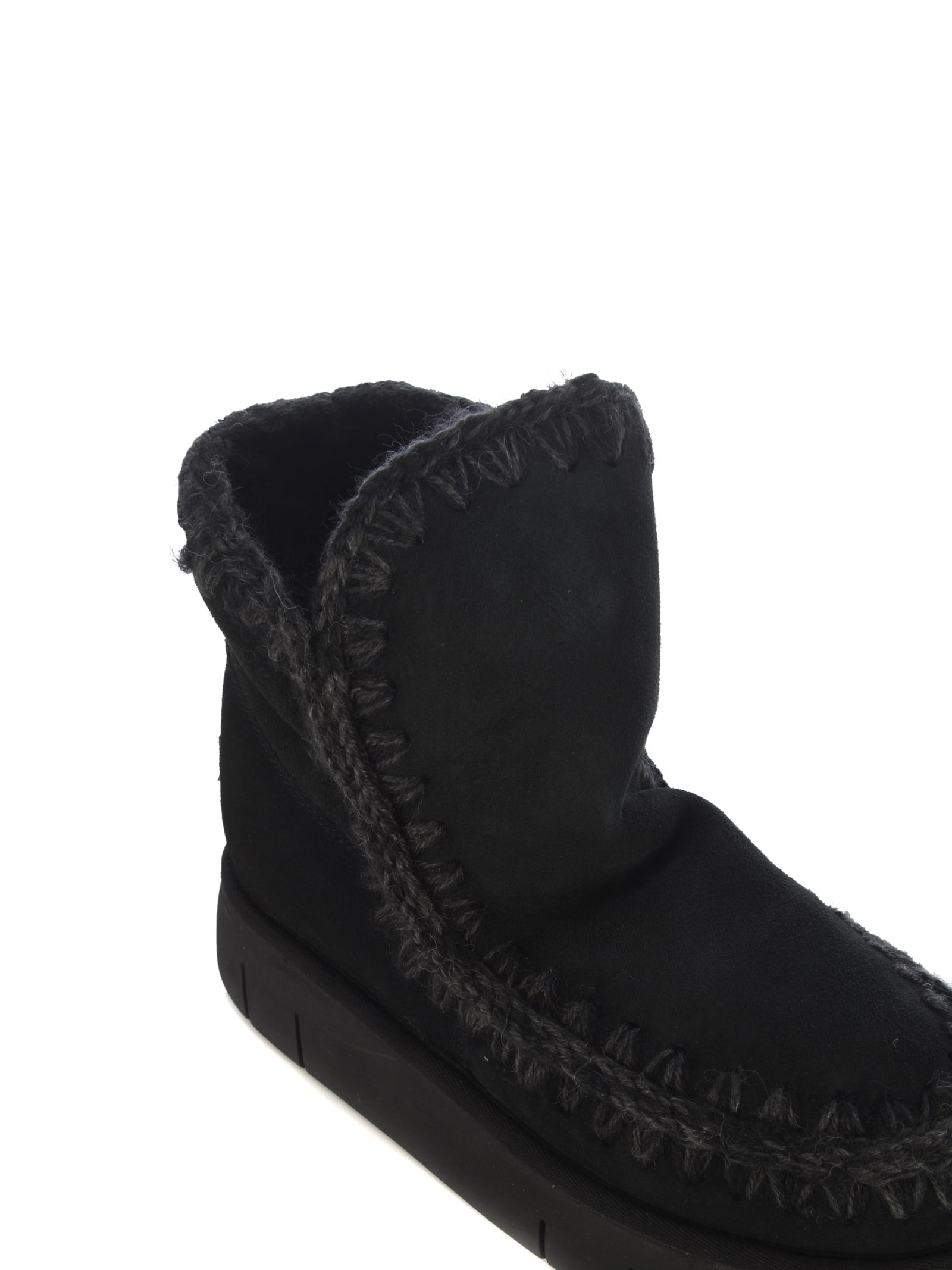 Shop Mou Boots  Eskimo18 Bounce Made Of Suede In Black