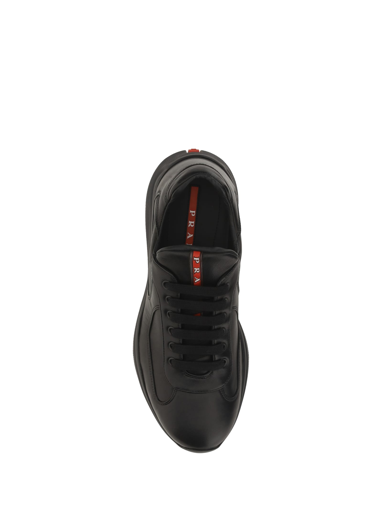 Shop Prada New Americans Cup Sneakers In Nero