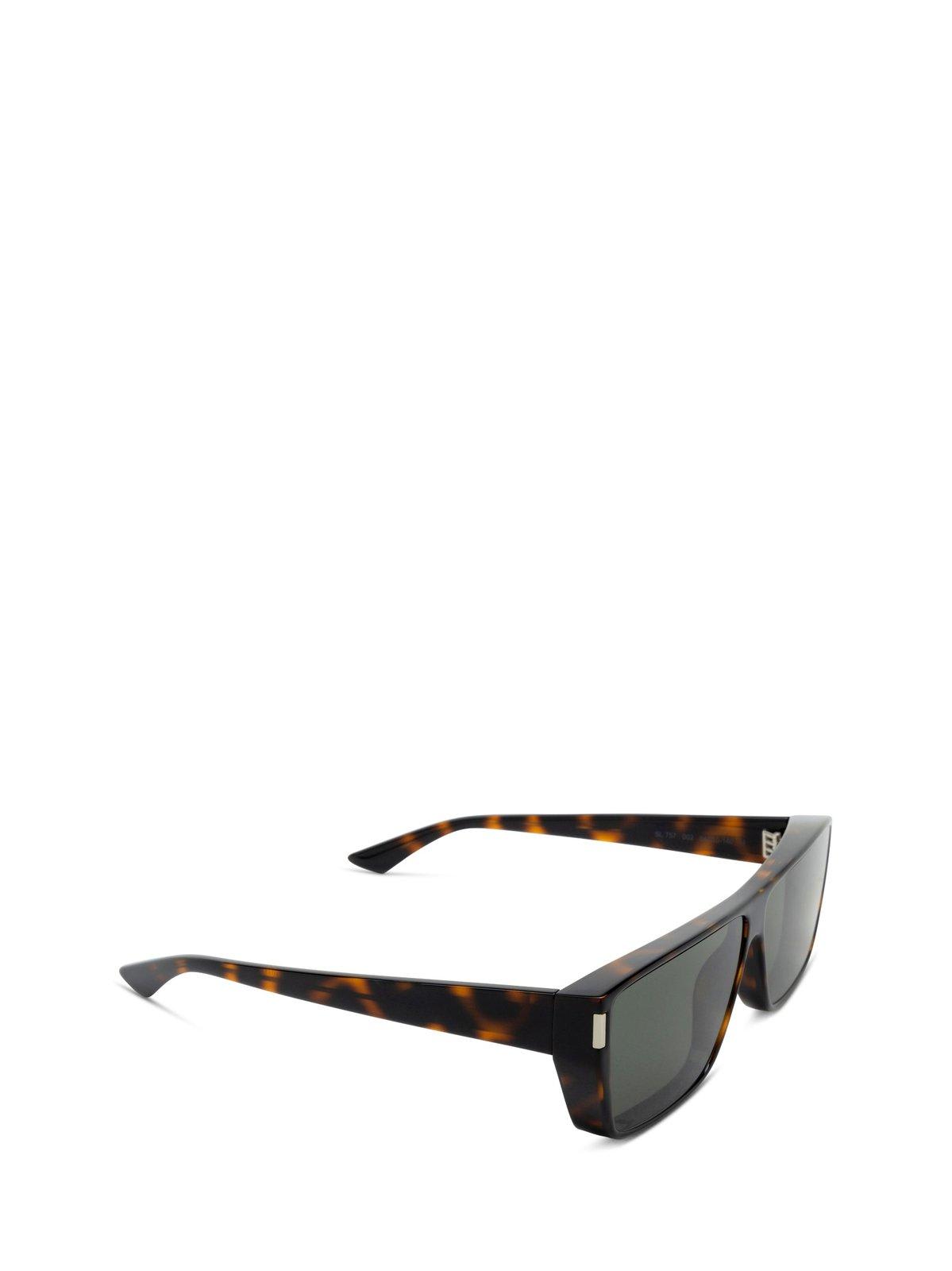 Saint Laurent Square Frame Sunglasses In Brown