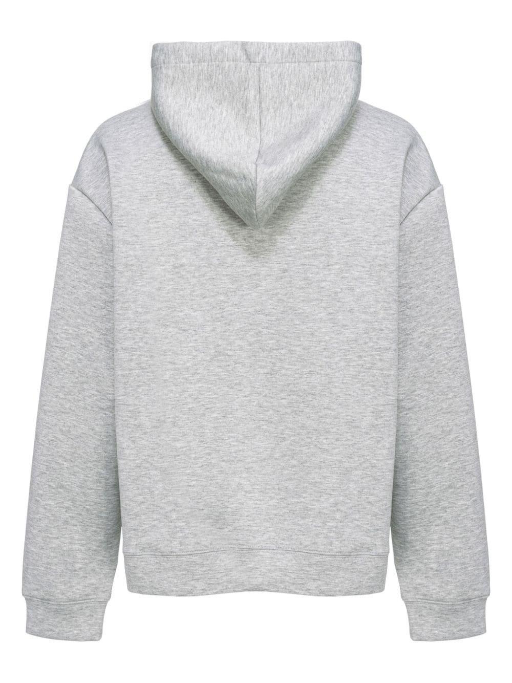 Shop Pinko Logo Embellished Zip-up Jacket In Grey