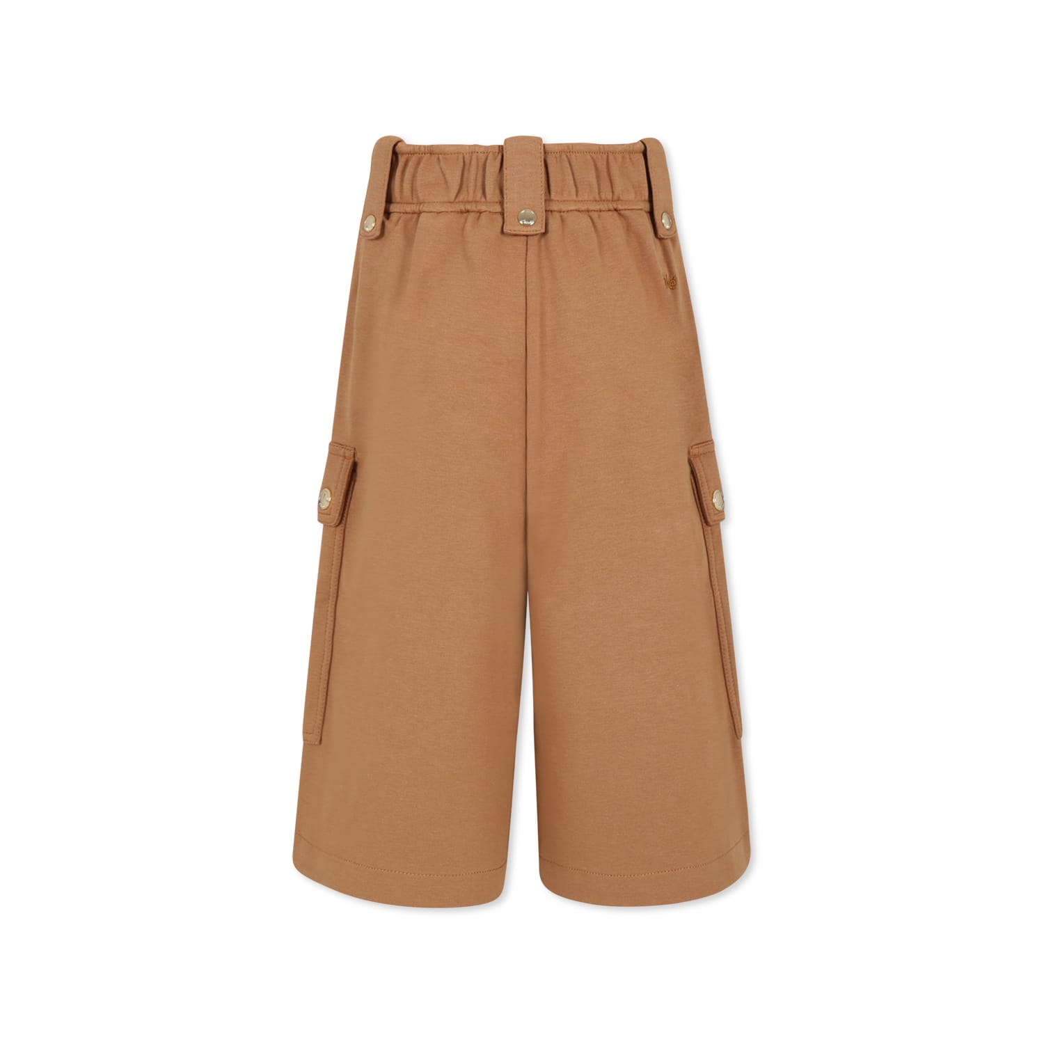 Shop Chloé Brown Trousers For Girl With Logo