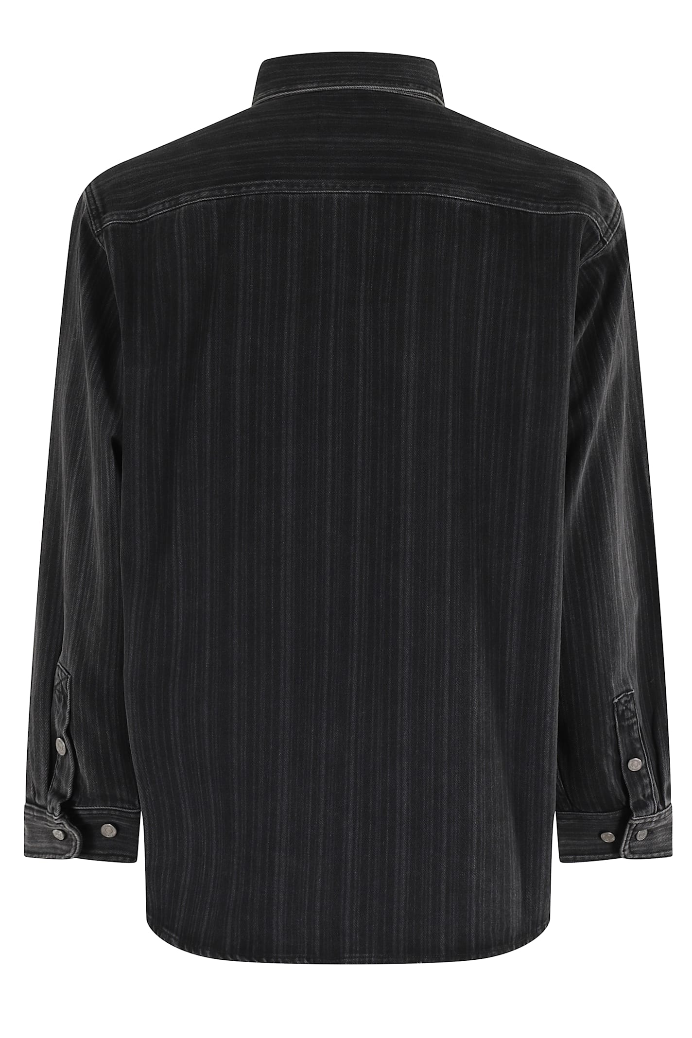 Carhartt Work In Progress Rylan Stripe Cotton Denim Button-up Shirt Jacket In Black