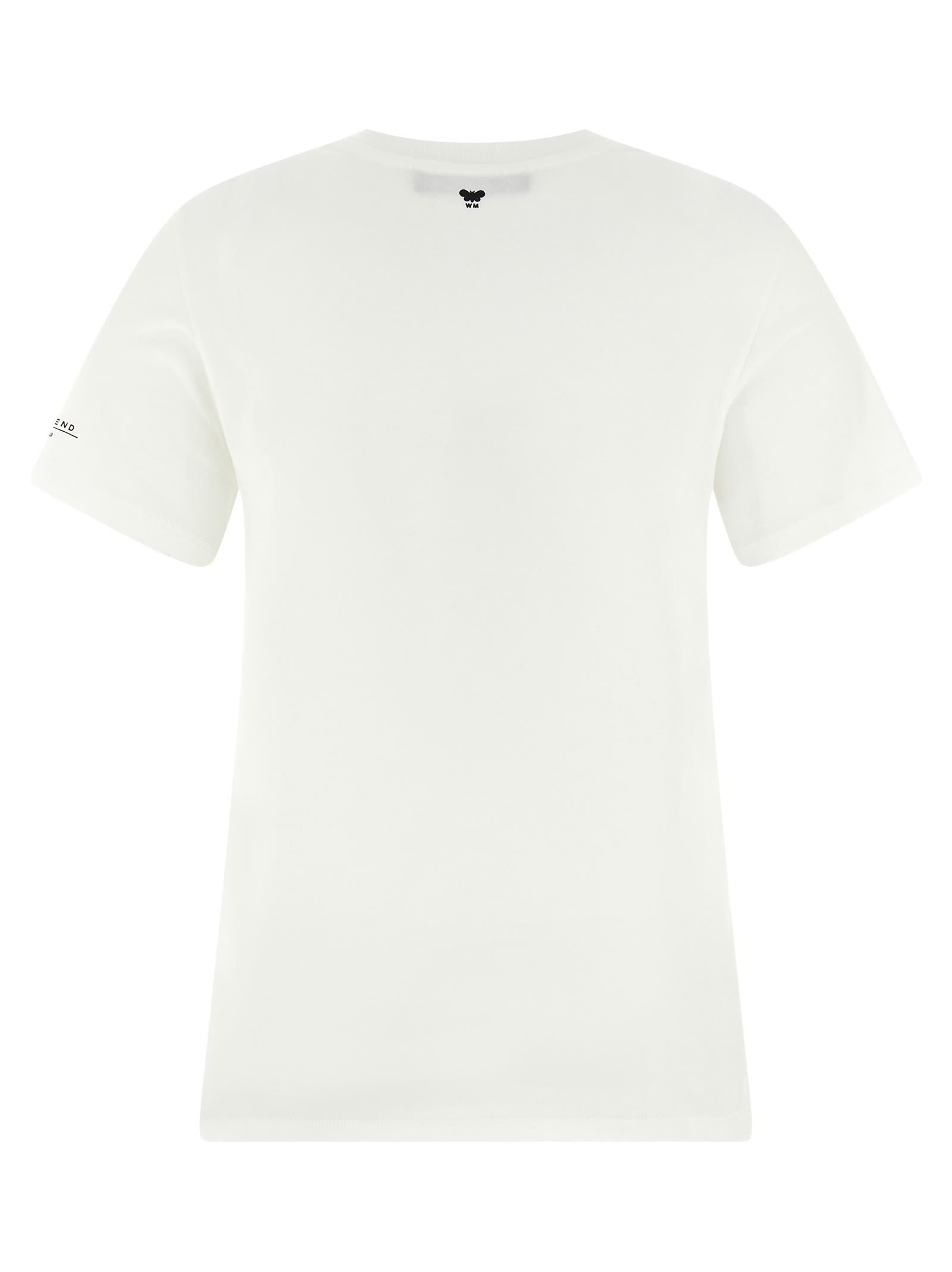 Weekend Max Mara Crew Neck Floral Print Short Sleeves Top In White