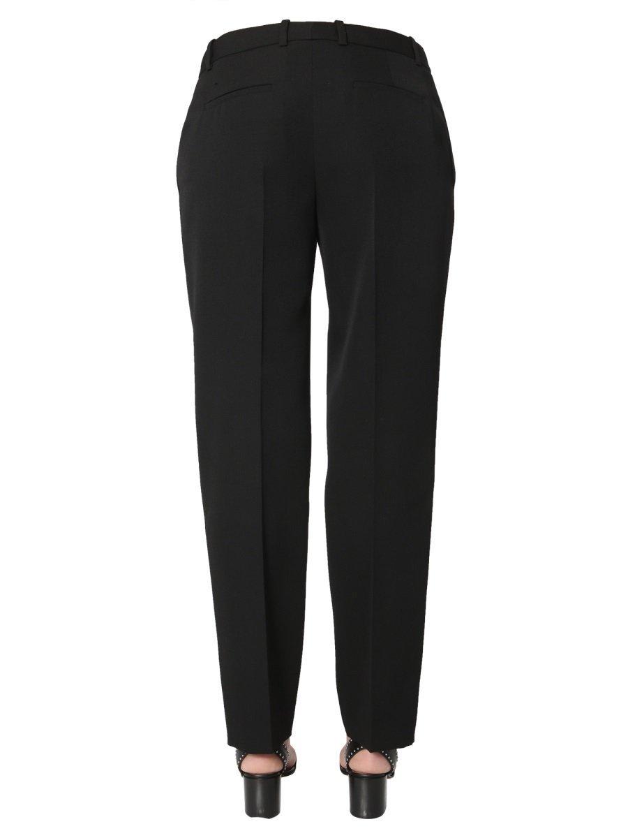 Shop Givenchy Contrasting Trim Tuxedo Trousers In Black