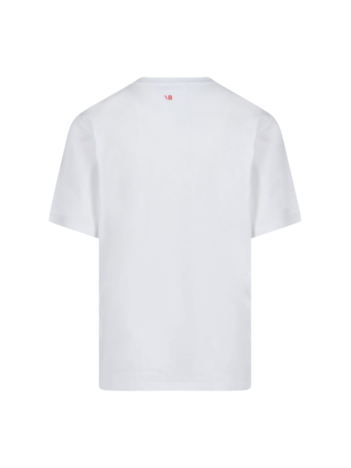 Victoria Beckham White T-shirt With Slogan Lettering On The Front In Cotton Woman In White