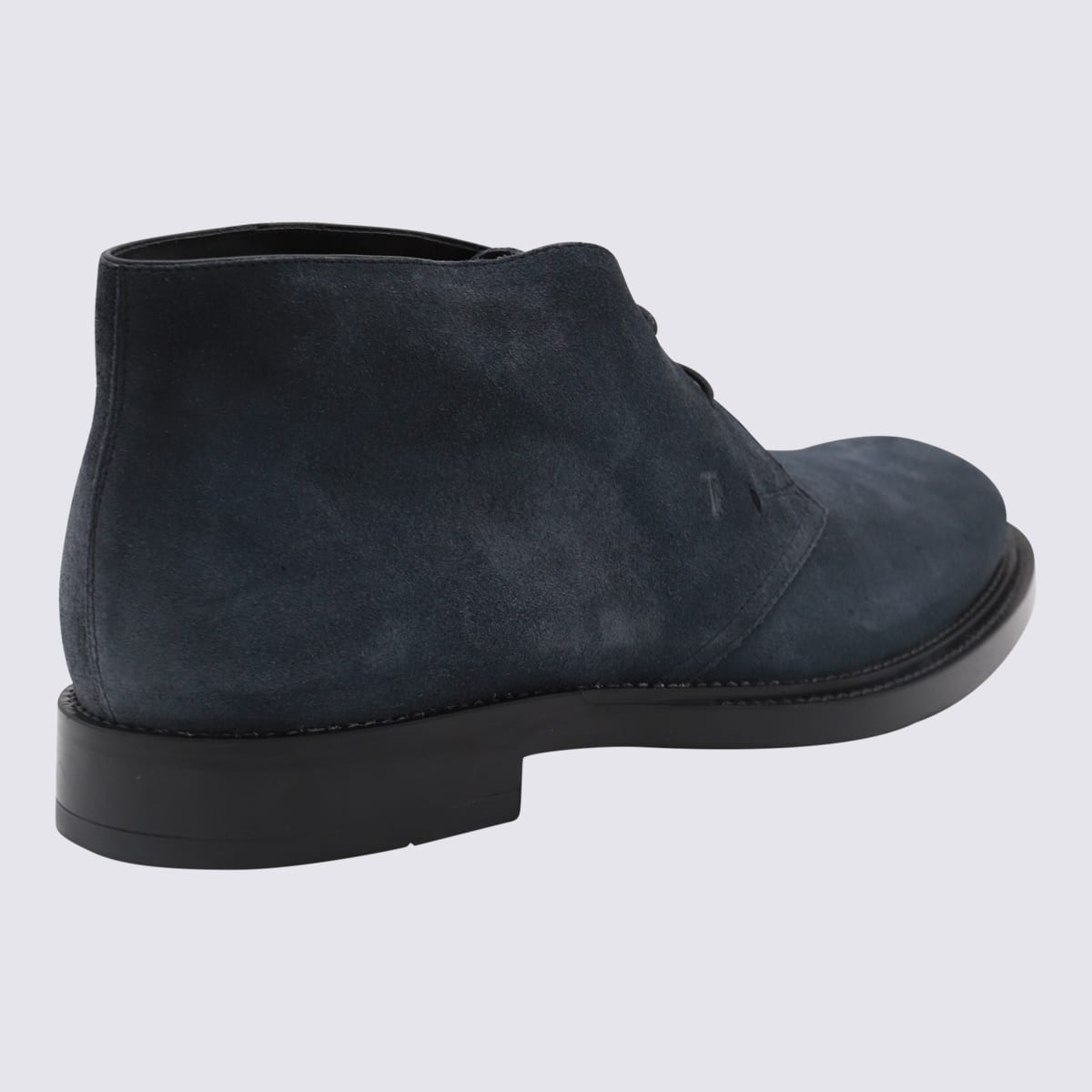 Shop Tod's Blue Suede Boots