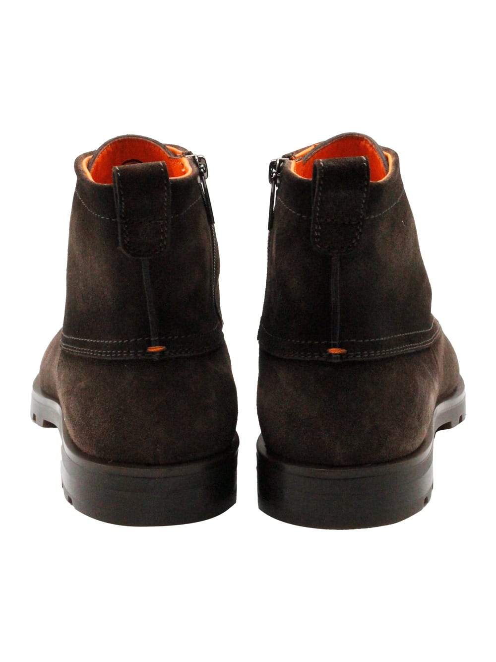 Santoni Suede Boots In Brown