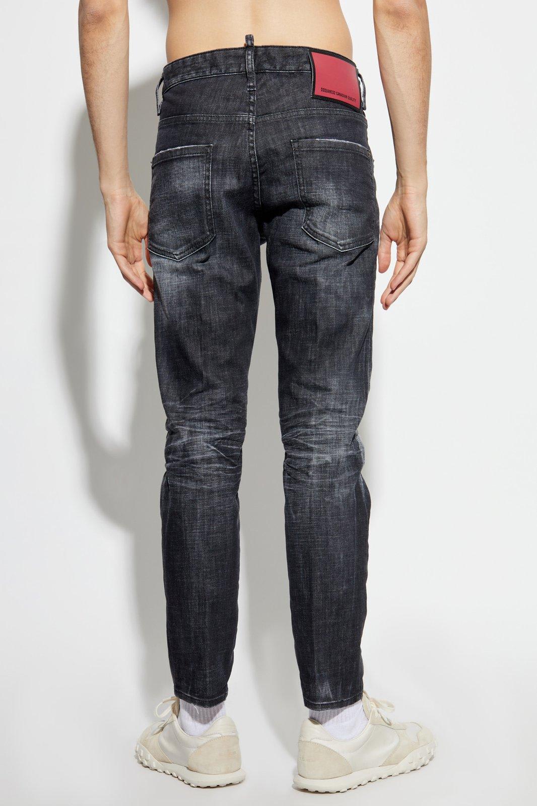 DSQUARED2 SKATER DISTRESSED STARIGHT-LEG JEANS
